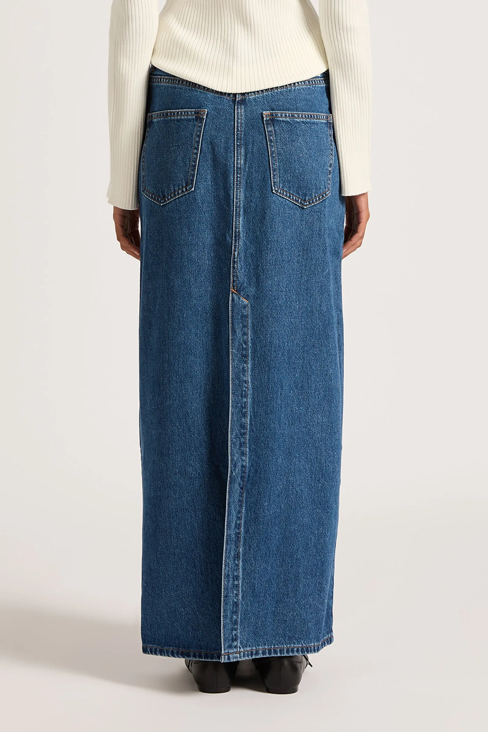 ORGANIC DENIM MAXI SKIRT sold by Nude Lucy product image thumbnail 5