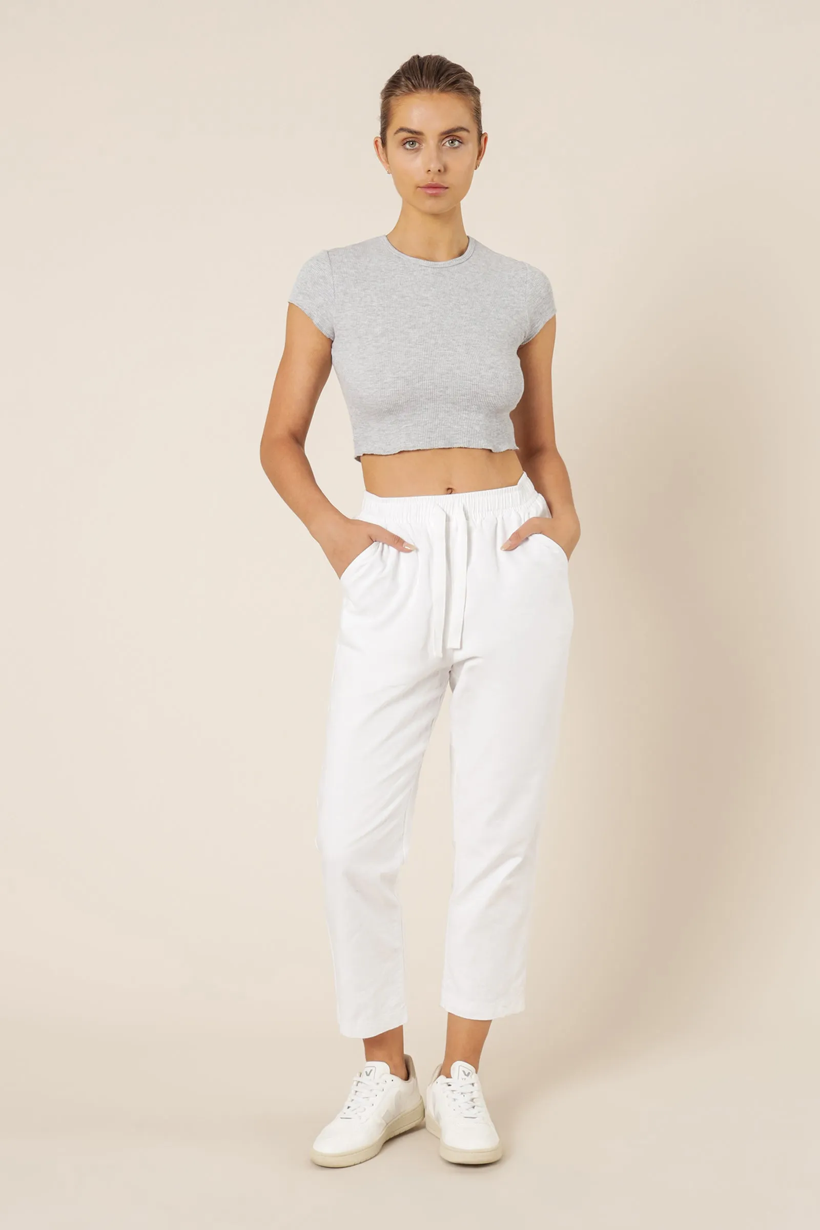 CAMERON BASIC WAFFLE TEE sold by Nude Lucy