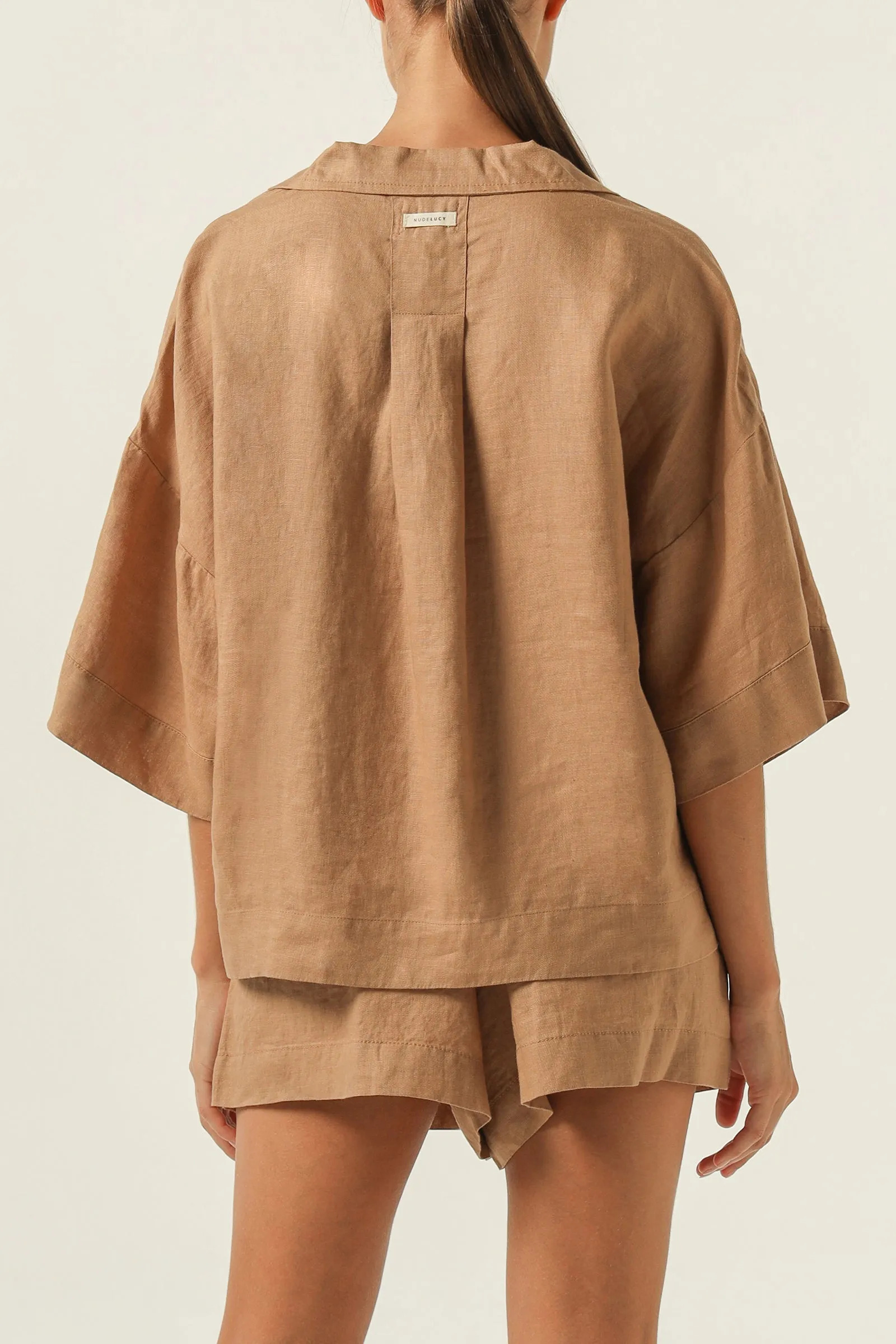 NUDE LINEN LOUNGE SHIRT sold by Nude Lucy product image thumbnail 4