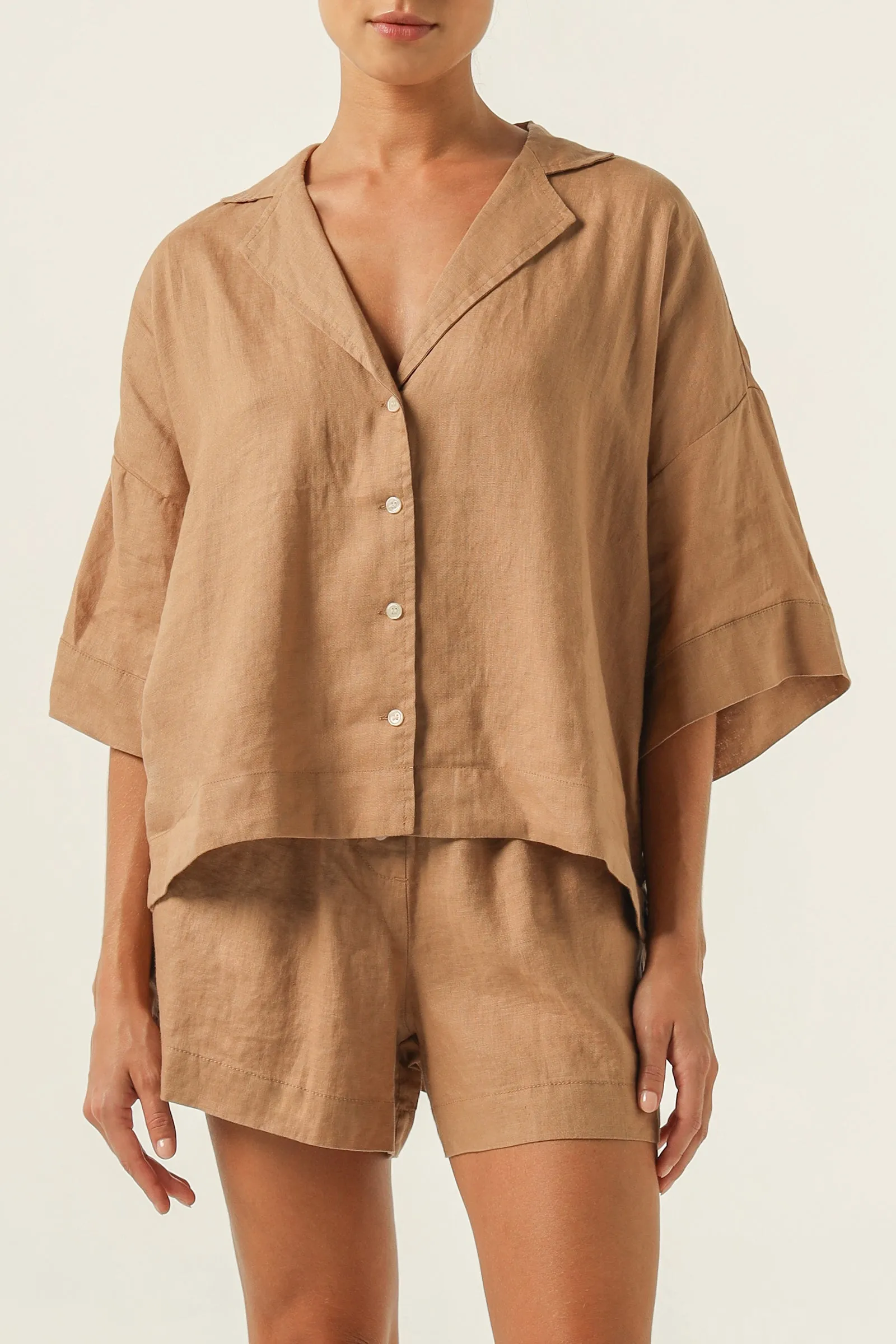 NUDE LINEN LOUNGE SHIRT sold by Nude Lucy product image thumbnail 2