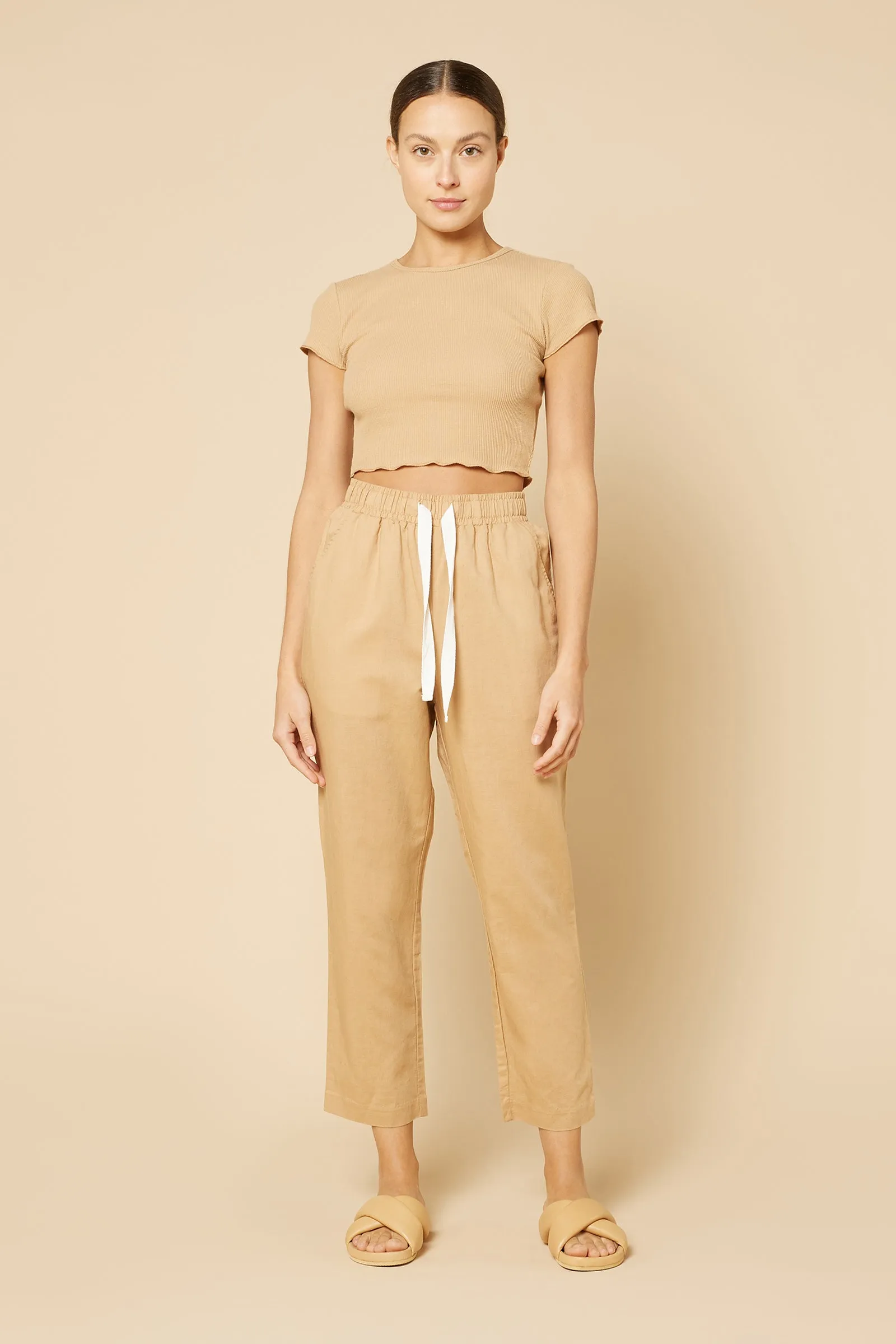 CAMERON BASIC WAFFLE TEE sold by Nude Lucy