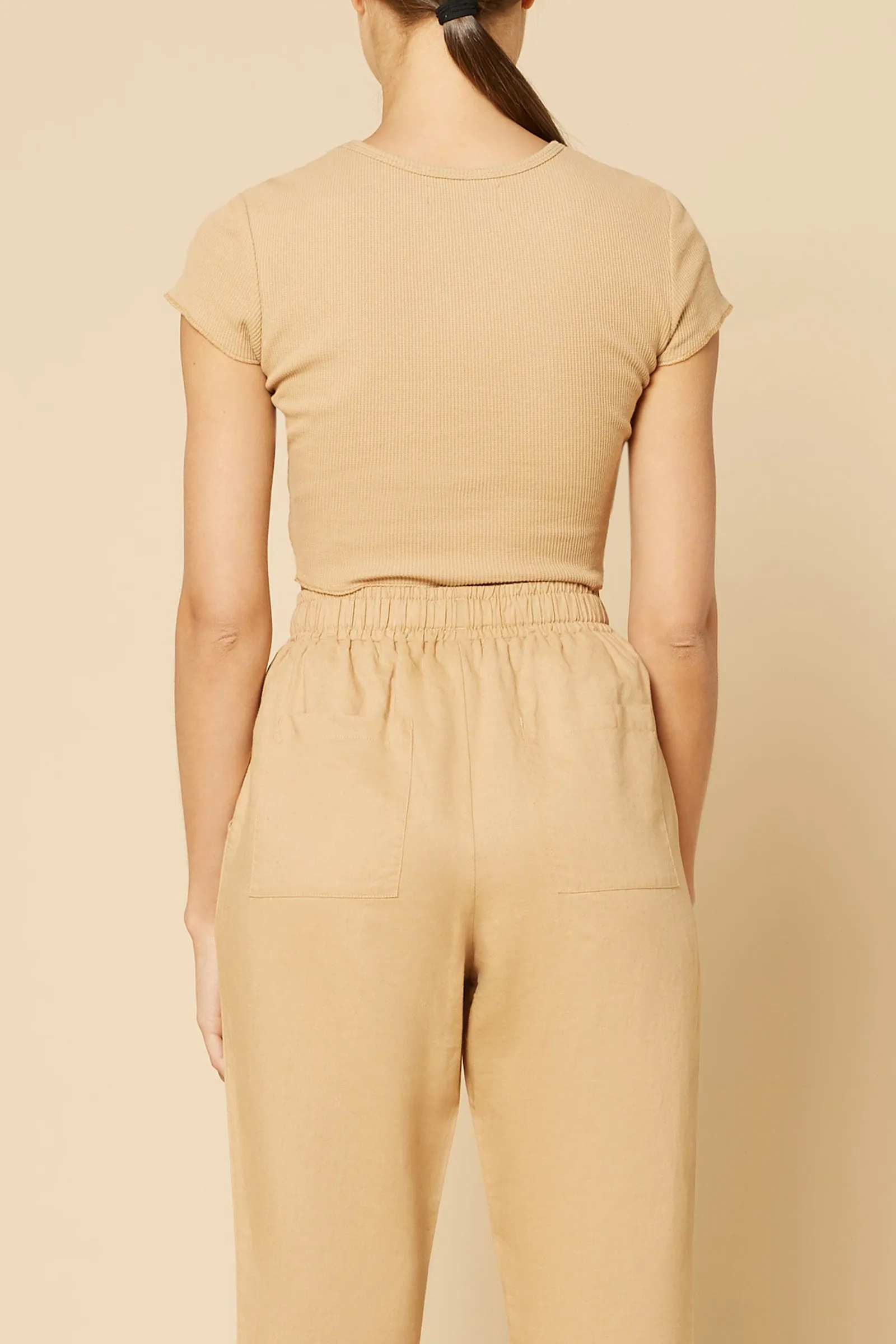 CAMERON BASIC WAFFLE TEE sold by Nude Lucy product image thumbnail 4