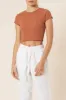 CAMERON BASIC WAFFLE TEE sold by Nude Lucy