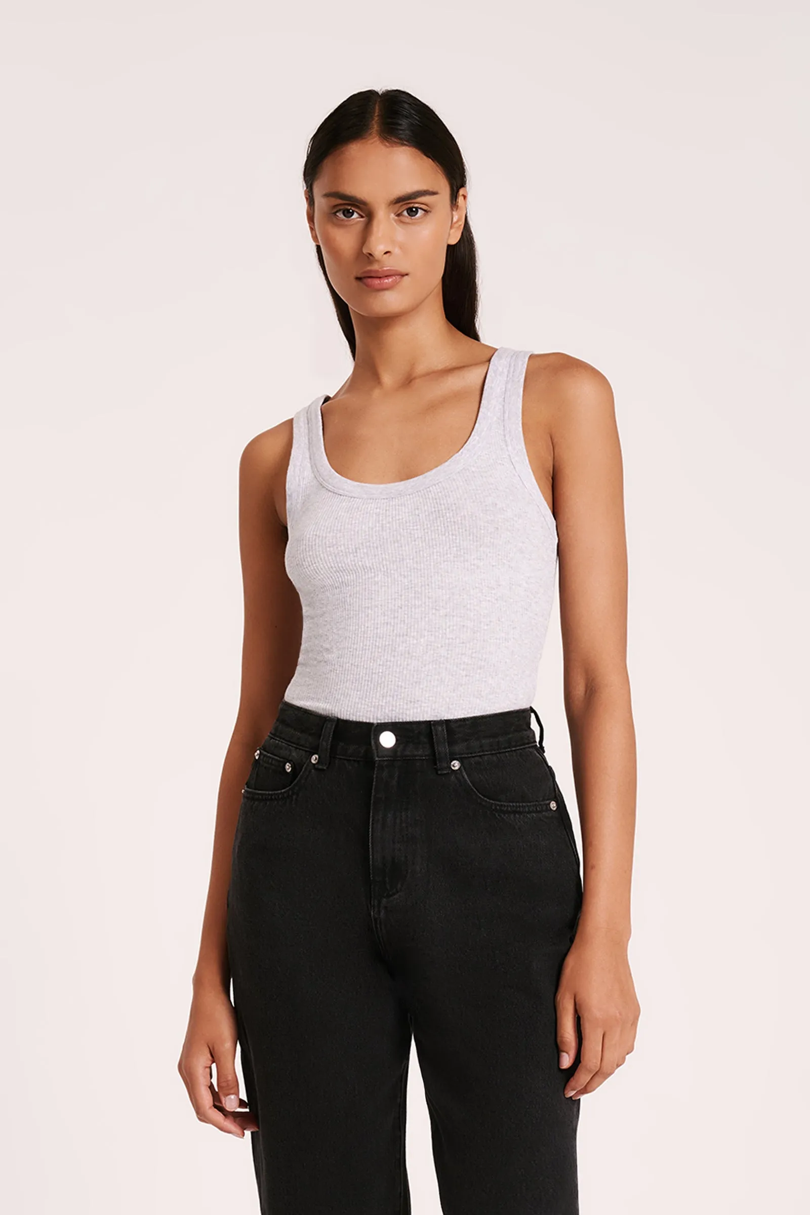 ORGANIC RIB SINGLET sold by Nude Lucy