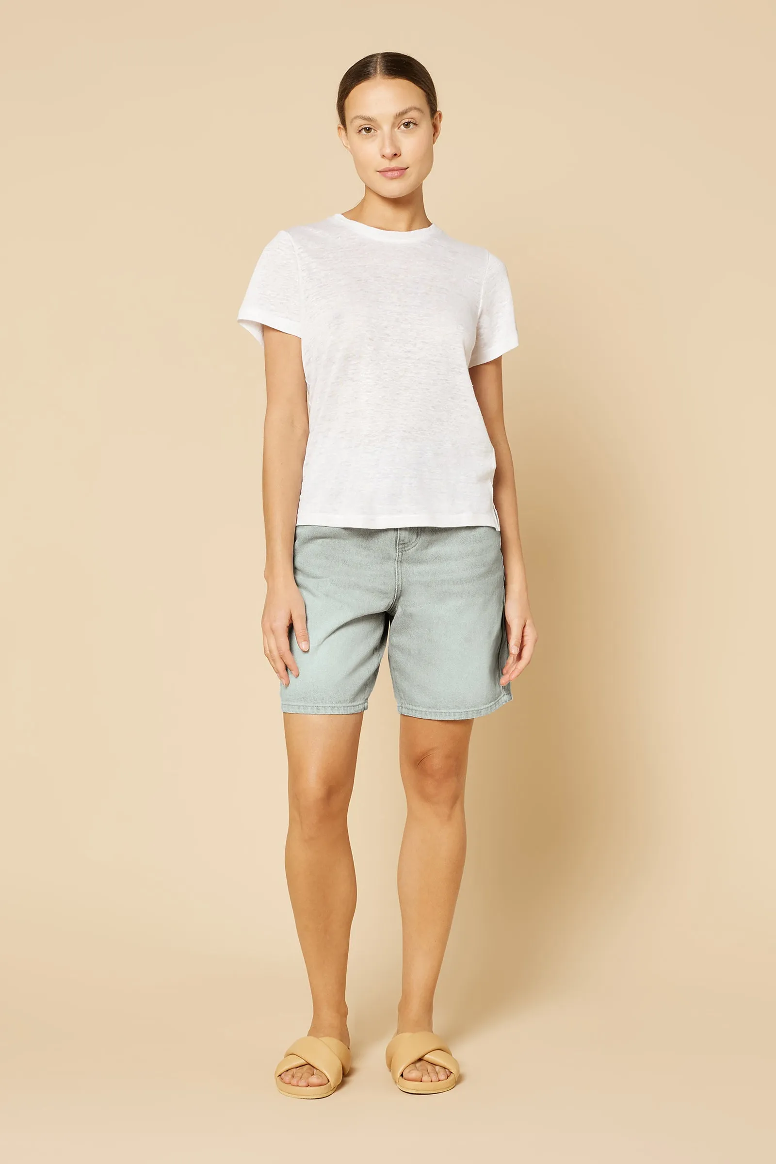 CLARA LINEN TEE sold by Nude Lucy