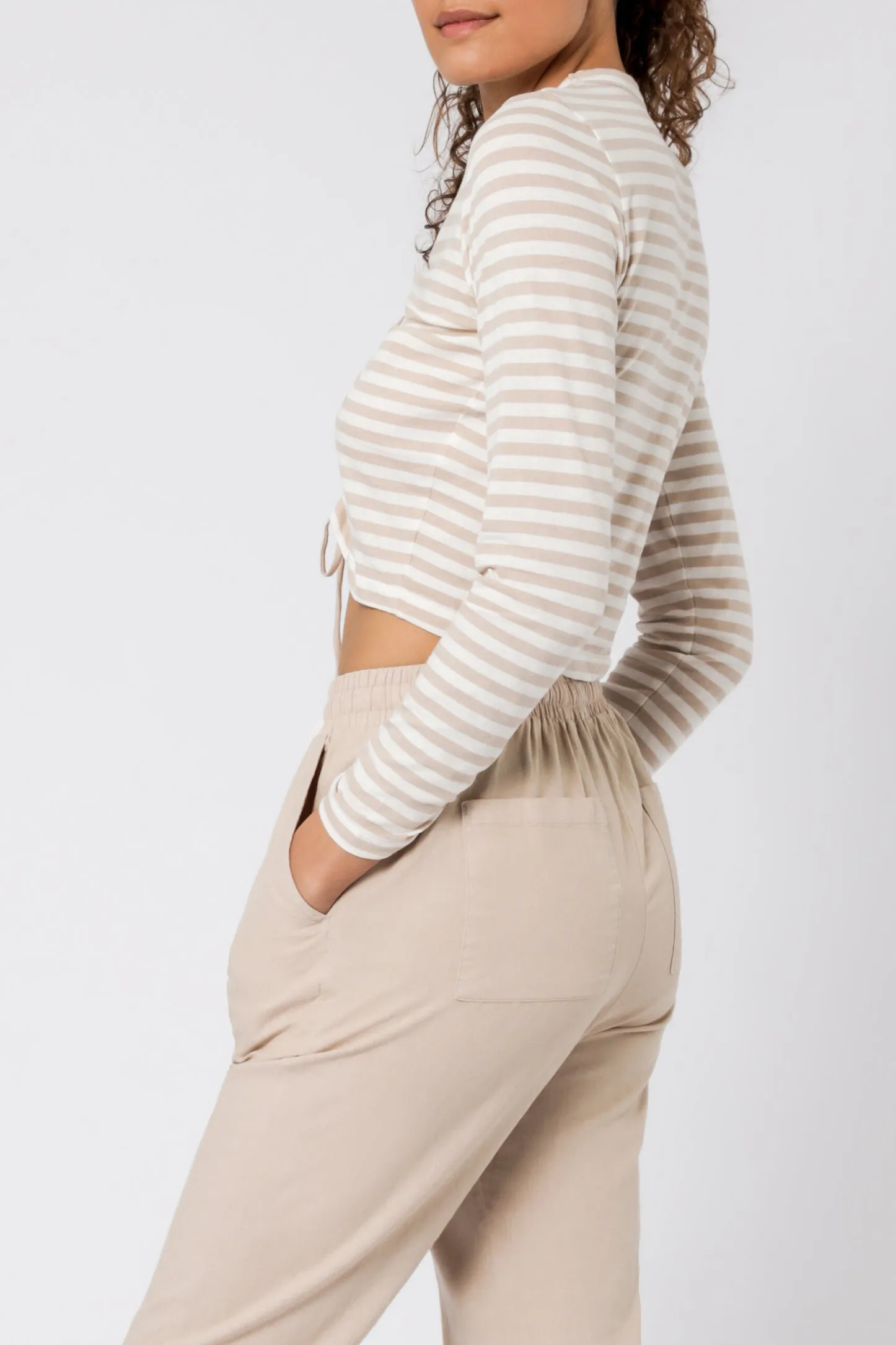 TYLER LS DRAWSTRING TEE sold by Nude Lucy product image thumbnail 3