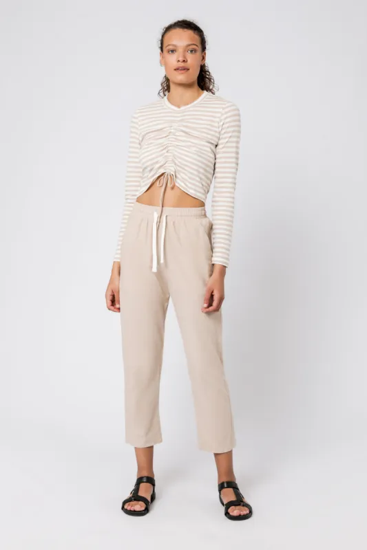 TYLER LS DRAWSTRING TEE sold by Nude Lucy