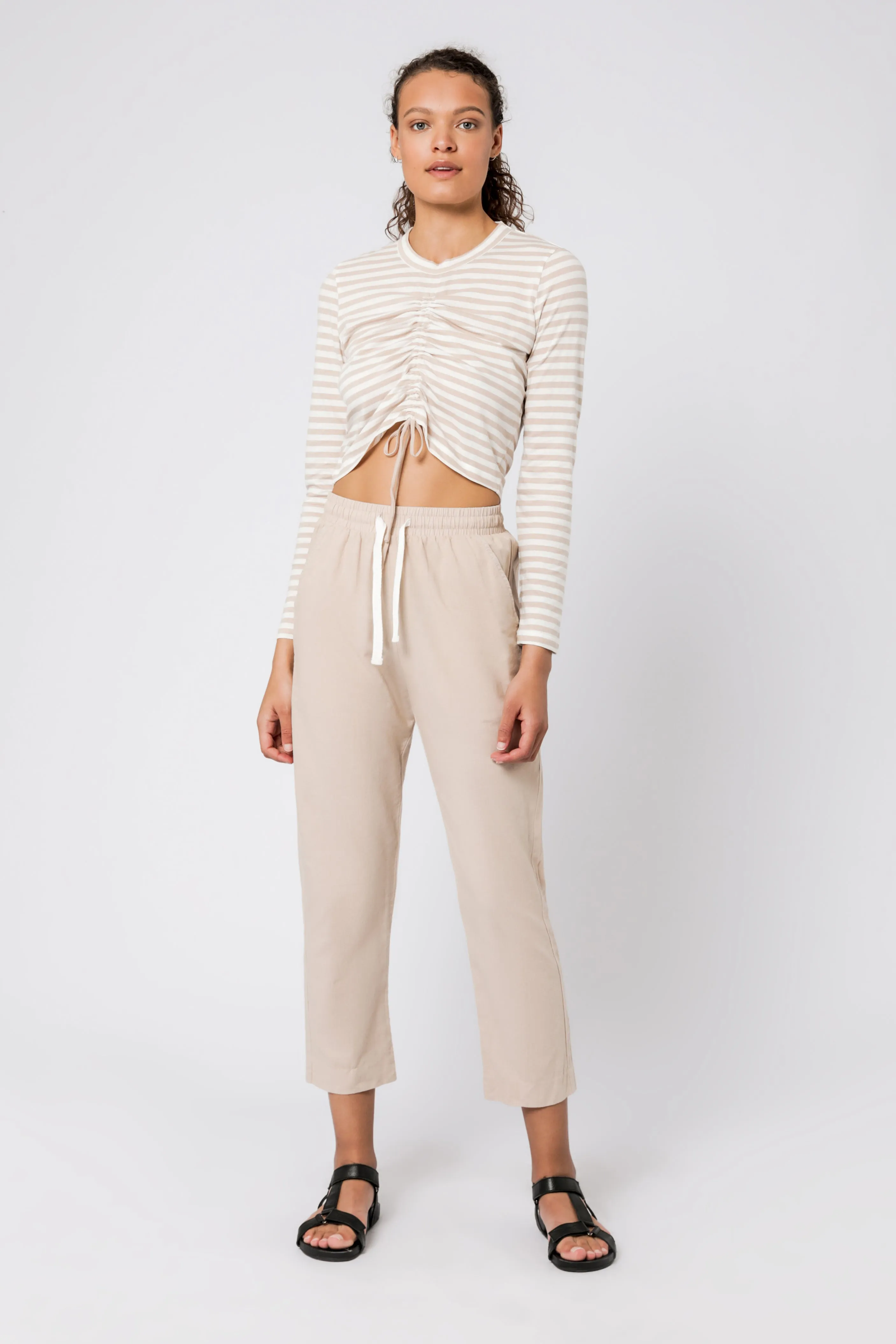 TYLER LS DRAWSTRING TEE sold by Nude Lucy