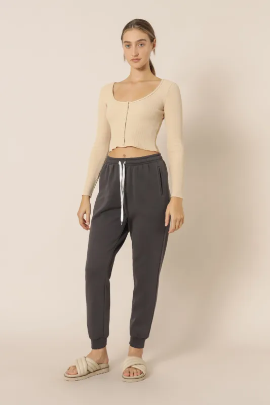 KAIA WAFFLE LS TEE sold by Nude Lucy