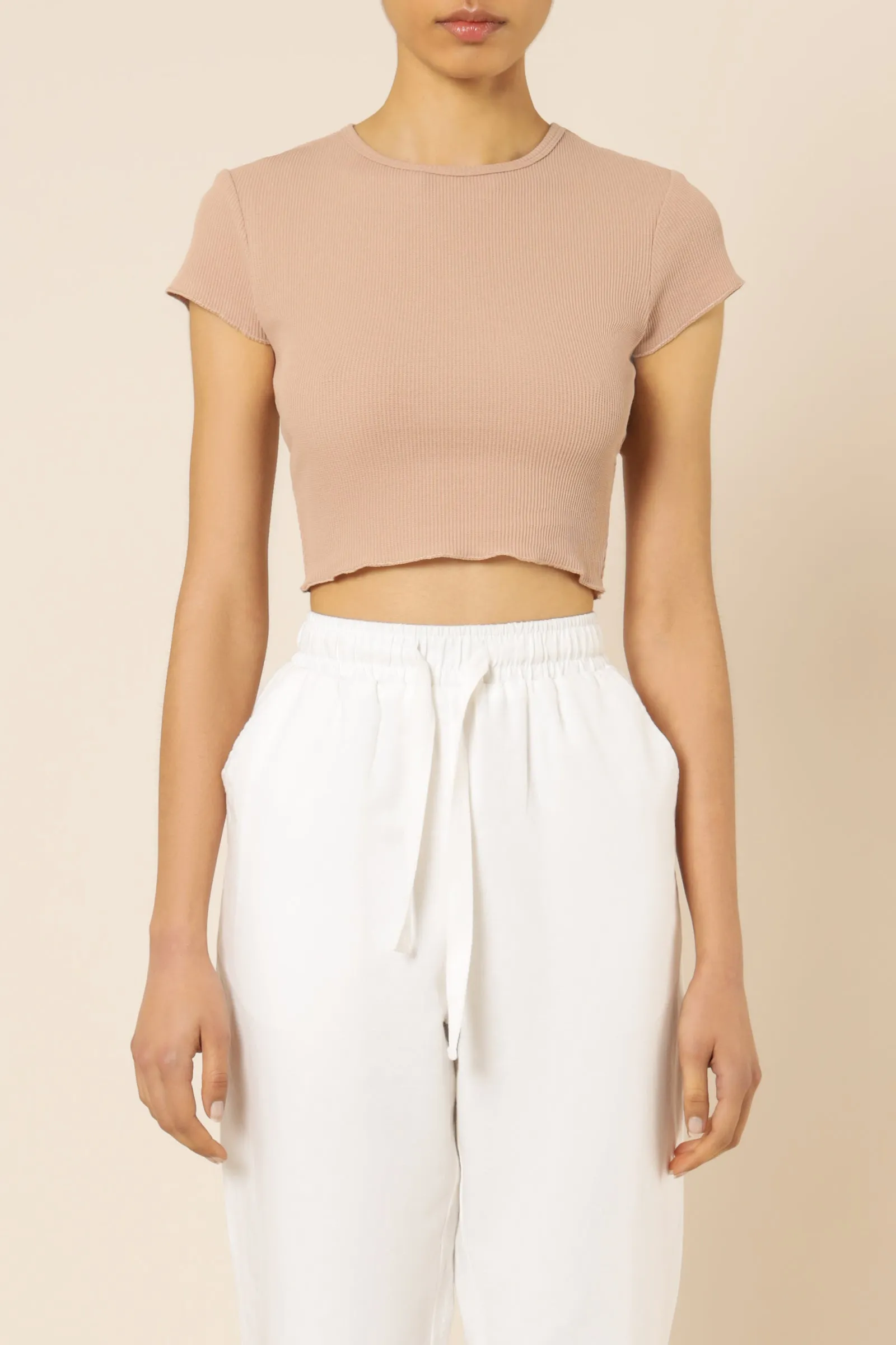 CAMERON BASIC WAFFLE TEE sold by Nude Lucy product image thumbnail 2