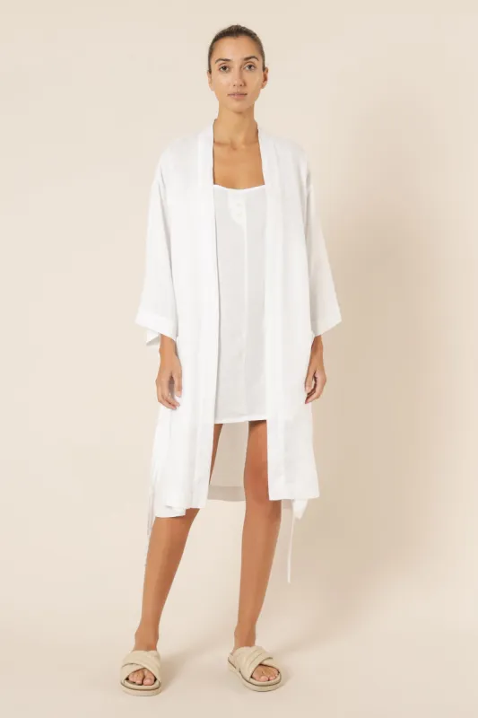NUDE LINEN LOUNGE ROBE sold by Nude Lucy