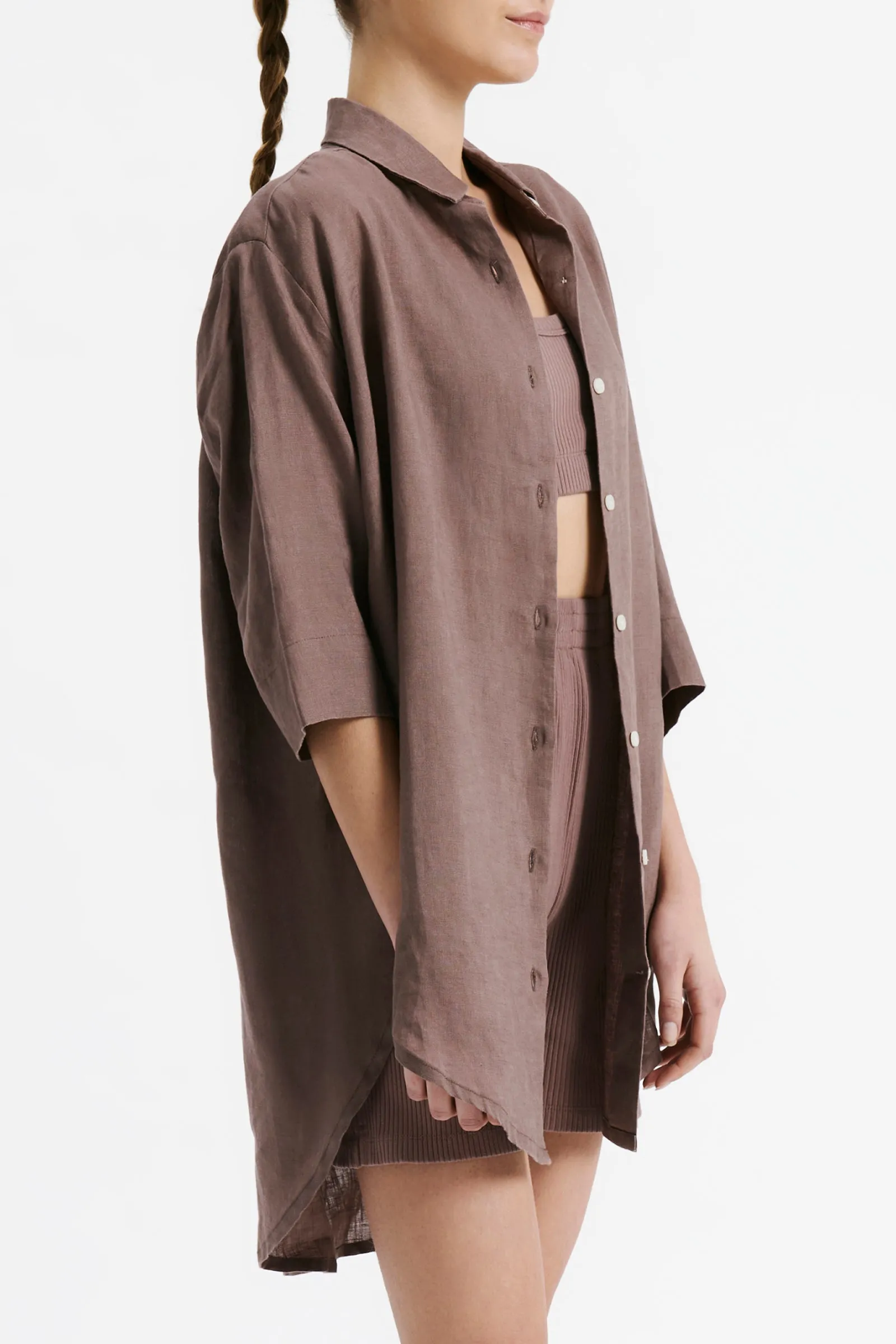 NUDE LOUNGE LONGLINE SHIRT sold by Nude Lucy product image thumbnail 4