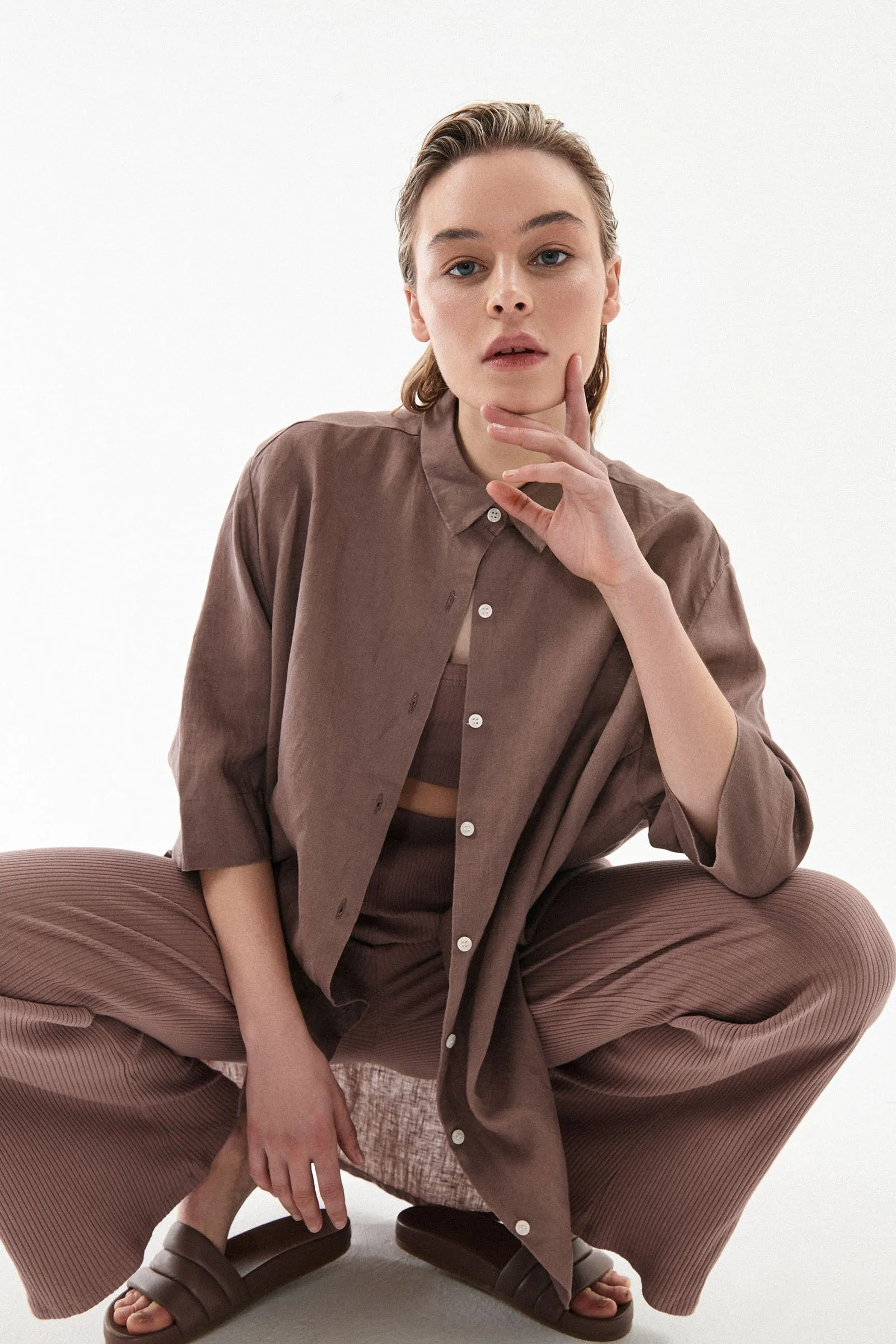 NUDE LOUNGE LONGLINE SHIRT sold by Nude Lucy product image thumbnail 2