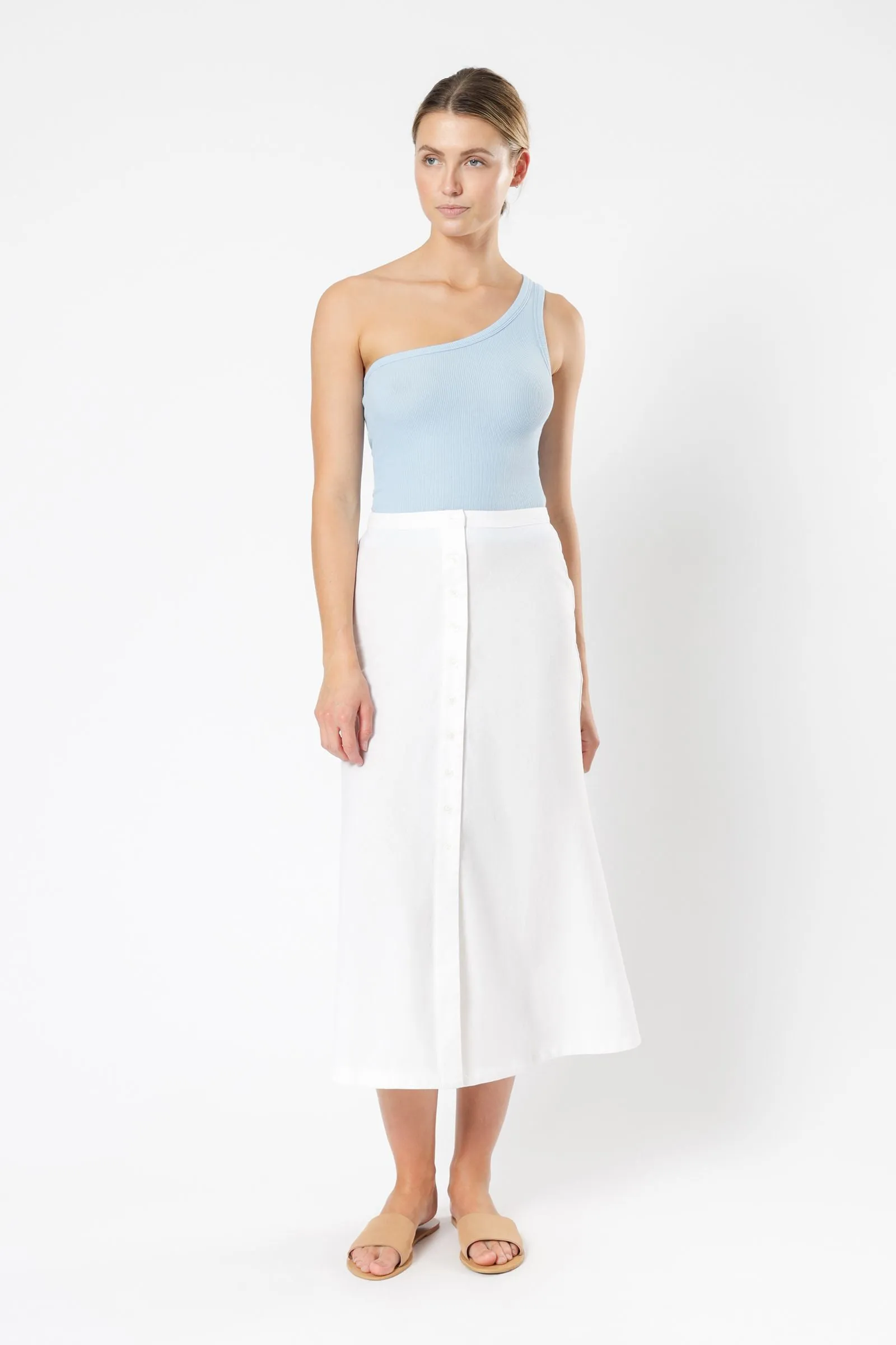 FINLEY RIBBED TANK sold by Nude Lucy