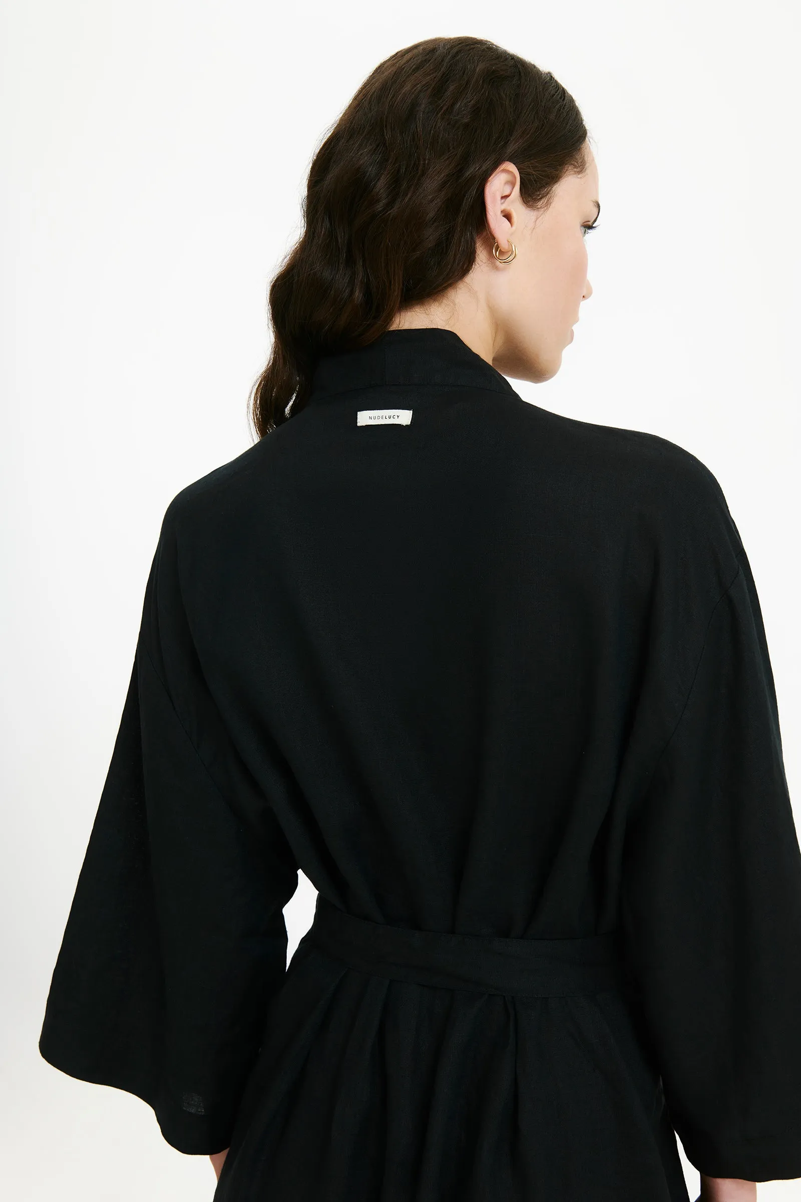 NUDE LINEN LOUNGE ROBE sold by Nude Lucy product image thumbnail 5