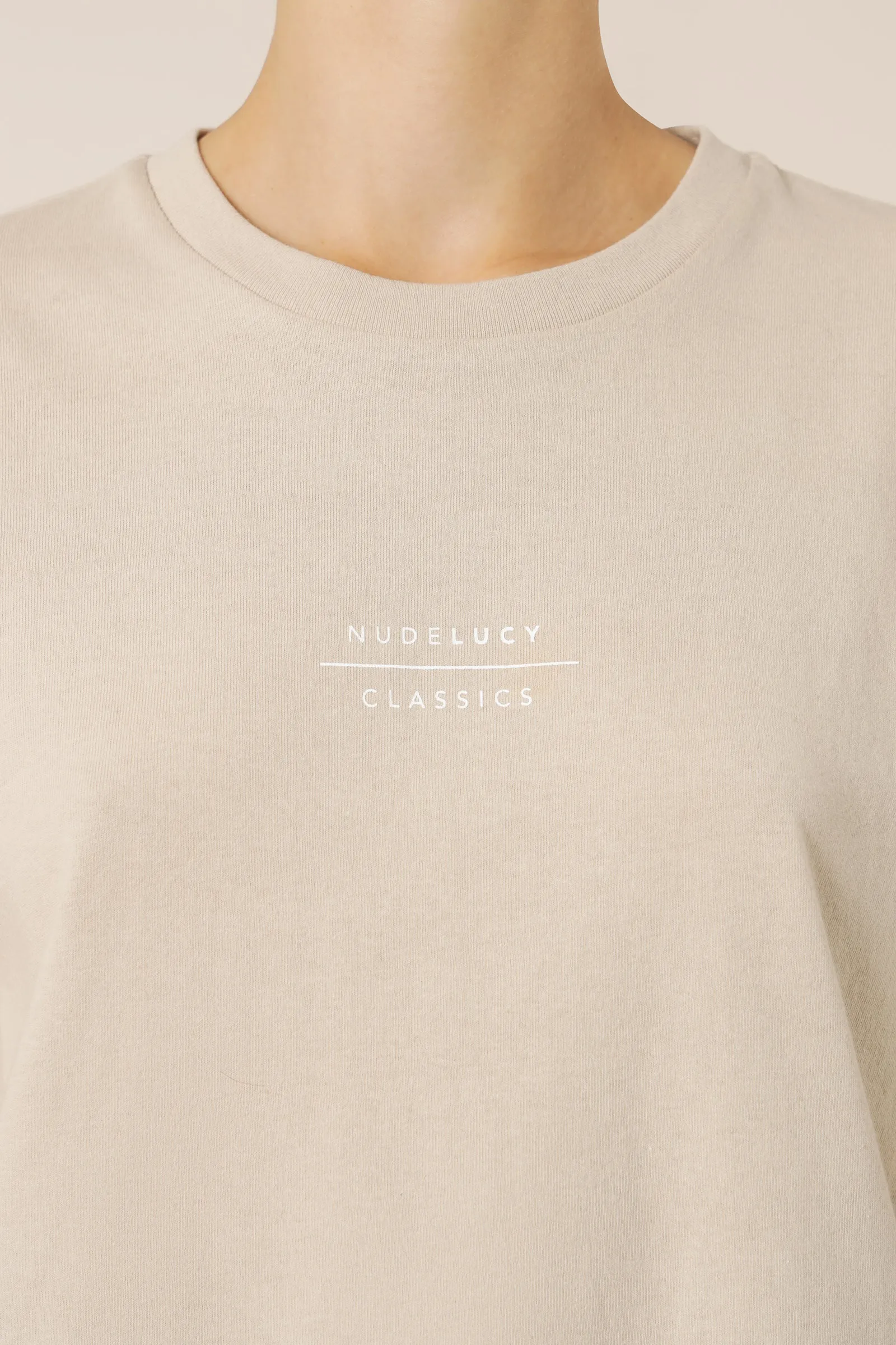 NUDE CLASSICS LS SLOGAN TEE sold by Nude Lucy product image thumbnail 5