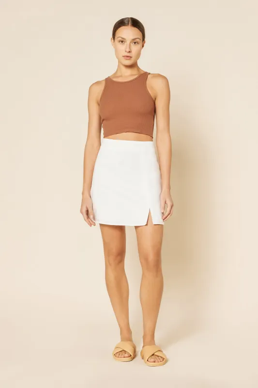 NIMA LINEN MINI SKIRT sold by Nude Lucy