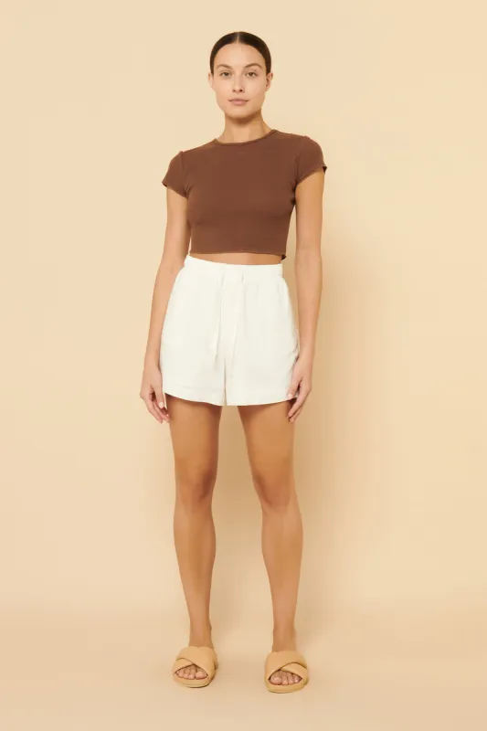 CAMERON WAFFLE TEE sold by Nude Lucy