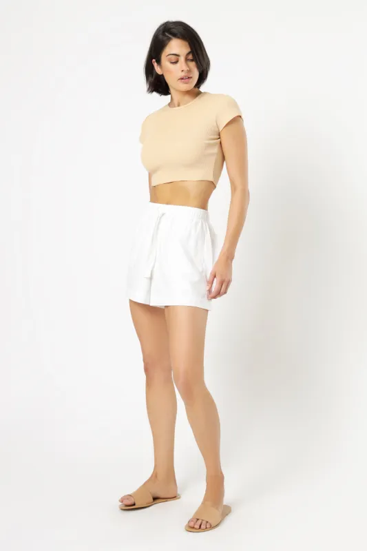 CAMERON BASIC WAFFLE TEE sold by Nude Lucy