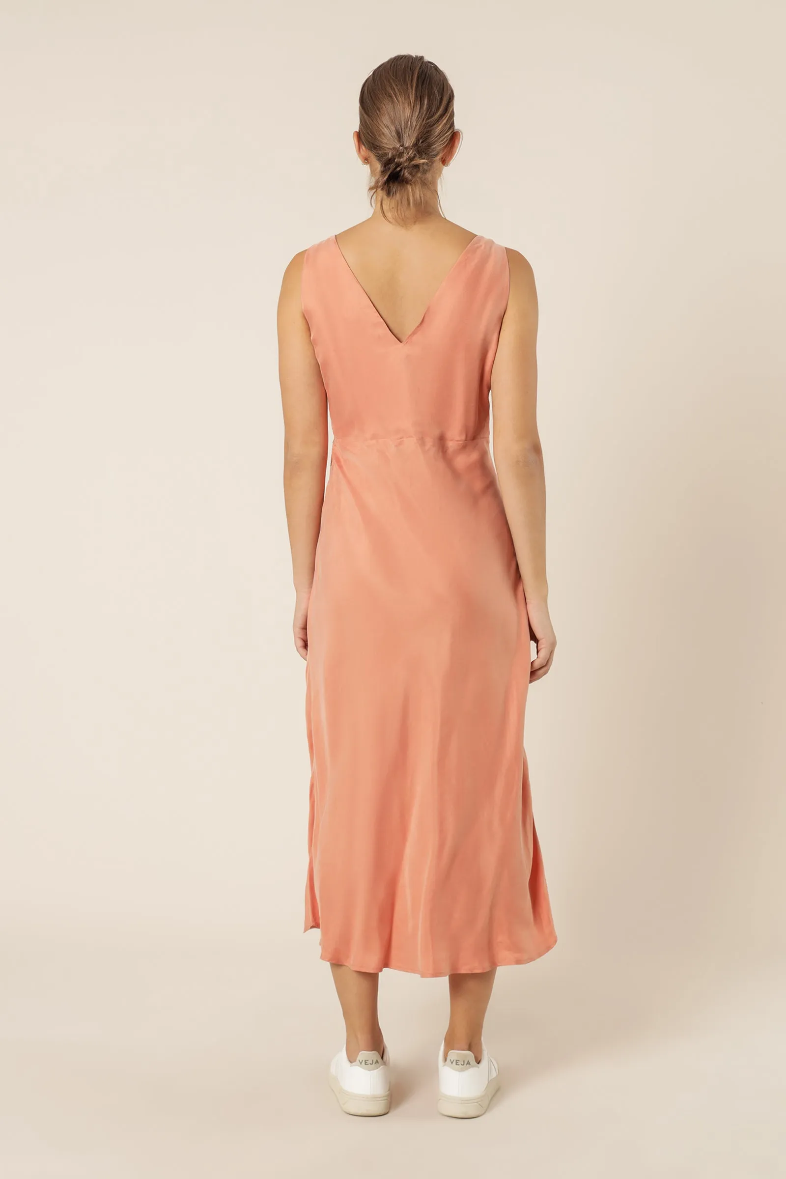 REESE CUPRO V NECK MIDI DRESS sold by Nude Lucy product image thumbnail 4