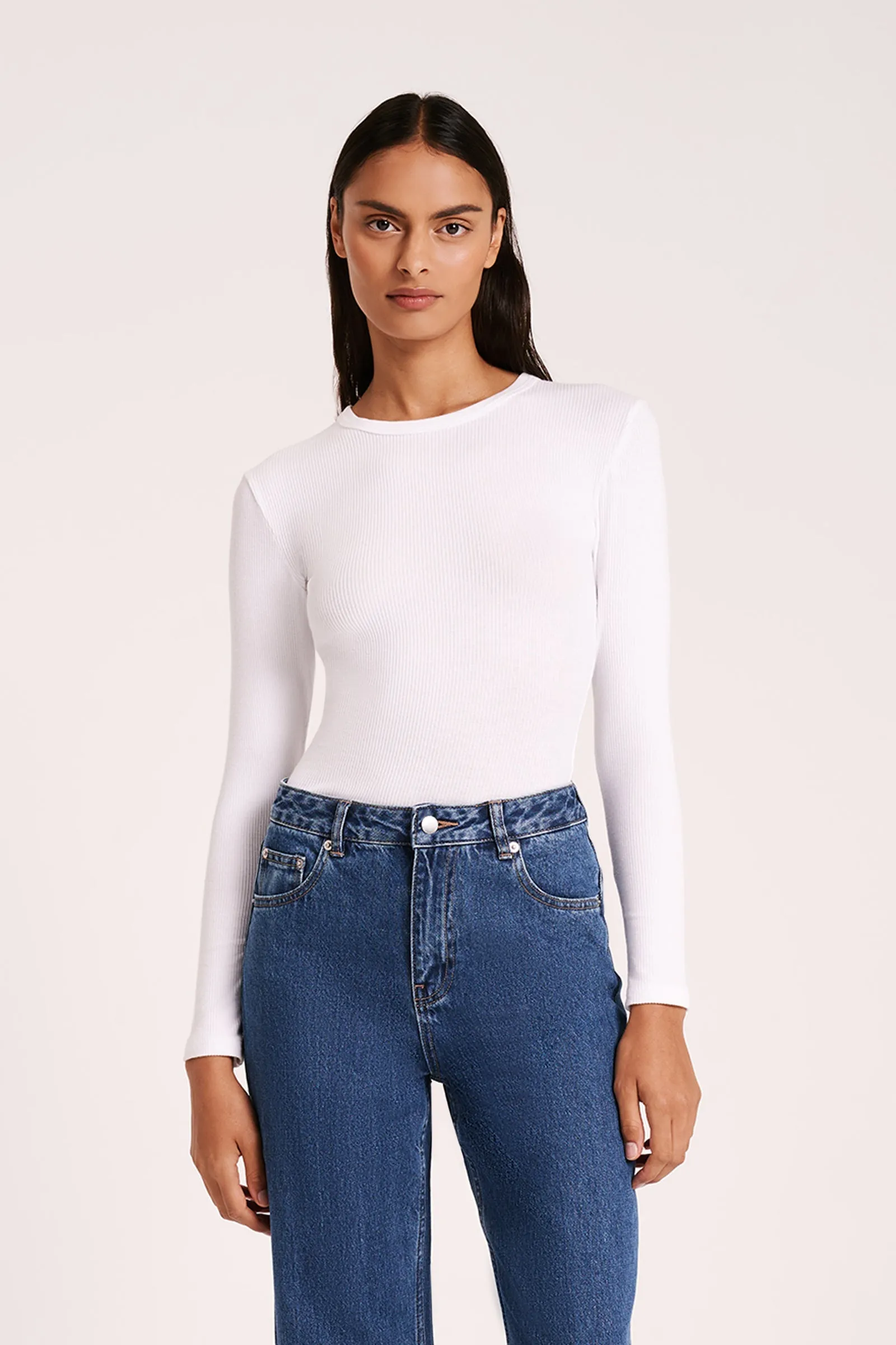 ORGANIC RIB LS TEE sold by Nude Lucy