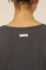 NUDE RIBBED LOUNGE BUTTON TEE sold by Nude Lucy
