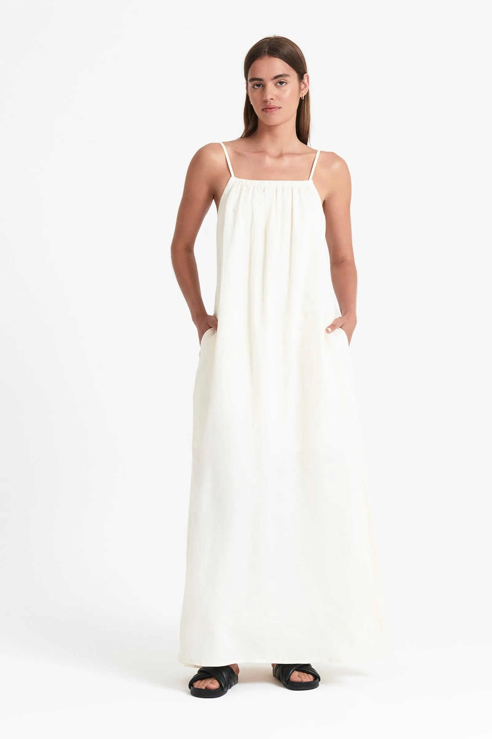 OBI LINEN MAXI DRESS sold by Nude Lucy