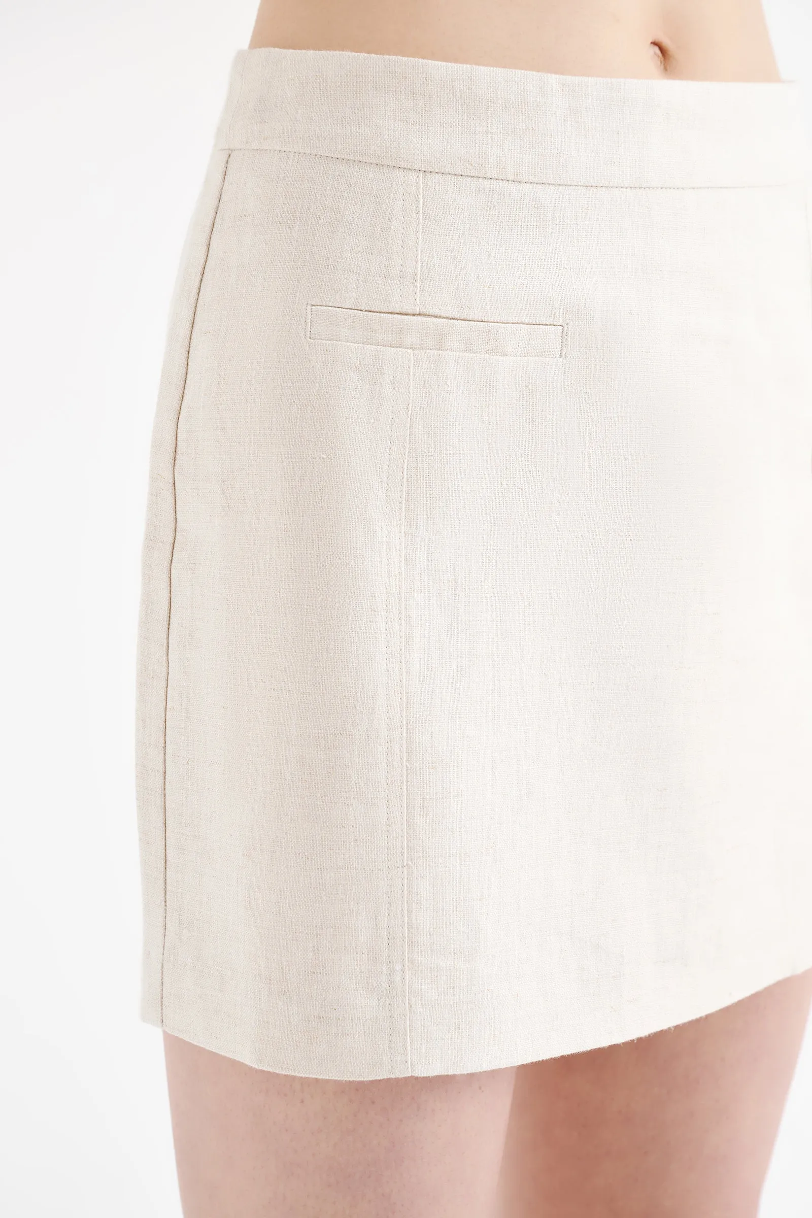 CLIO LINEN MINI SKIRT sold by Nude Lucy product image thumbnail 5