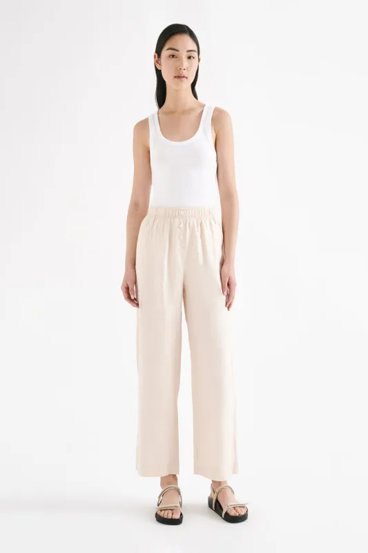 LOUNGE LINEN CROP PANT sold by Nude Lucy