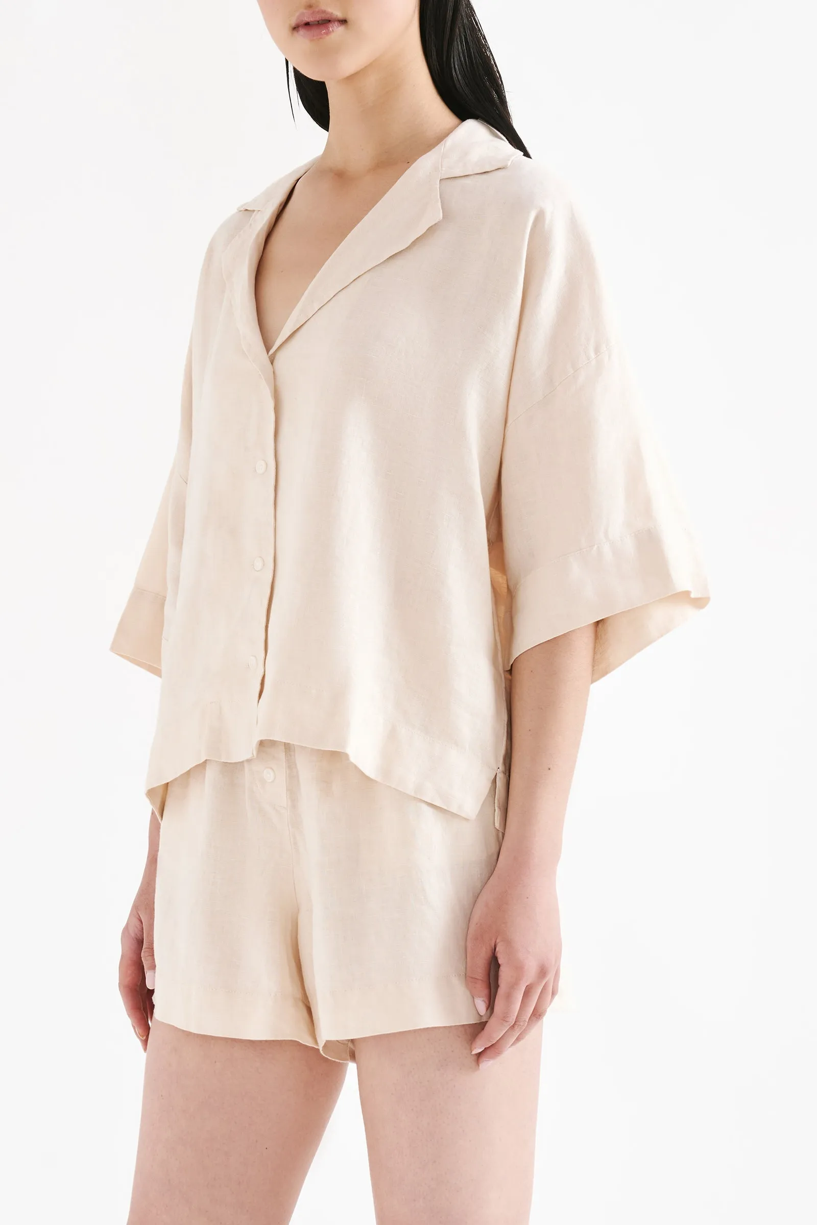 LOUNGE LINEN SHIRT sold by Nude Lucy product image thumbnail 3