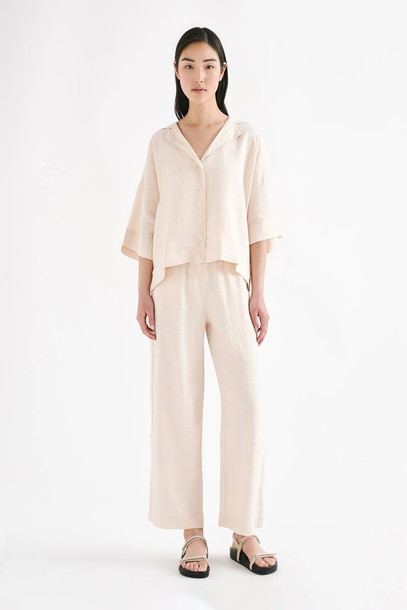 LOUNGE LINEN SHIRT sold by Nude Lucy product image thumbnail 5