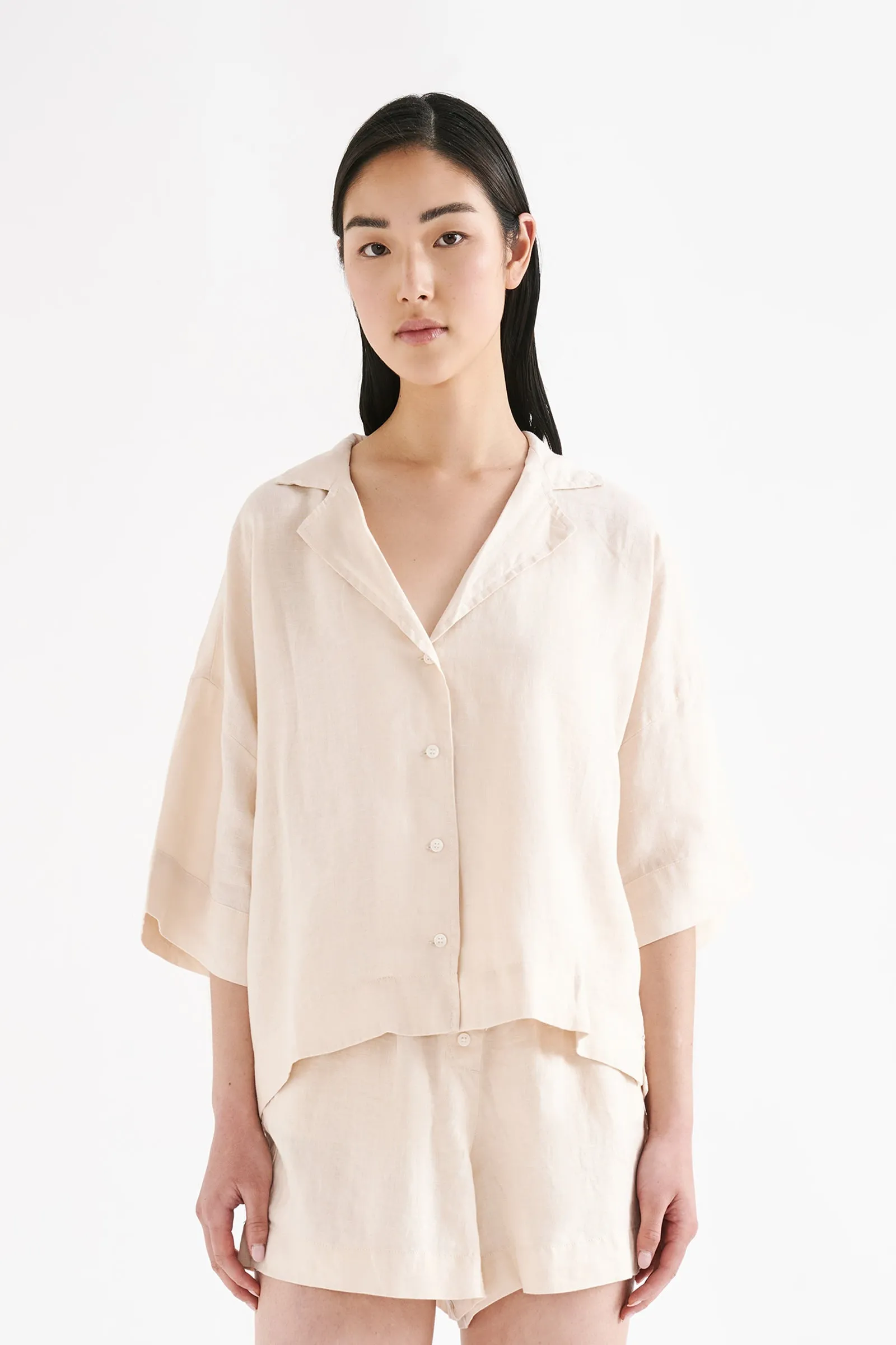 LOUNGE LINEN SHIRT sold by Nude Lucy