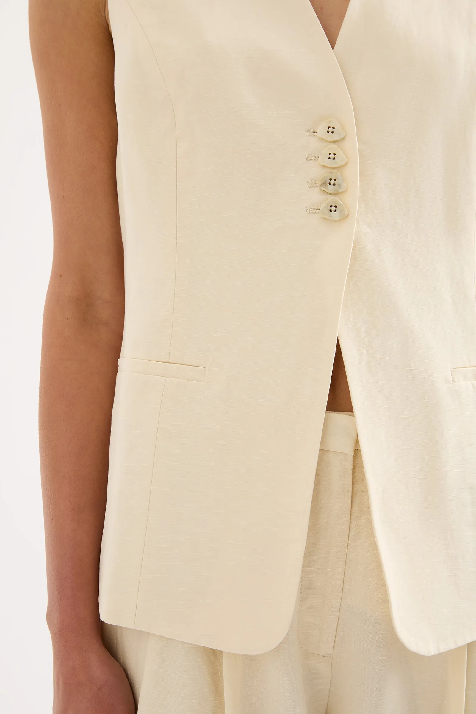 SALMA TAILORED VEST sold by Nude Lucy product image thumbnail 5