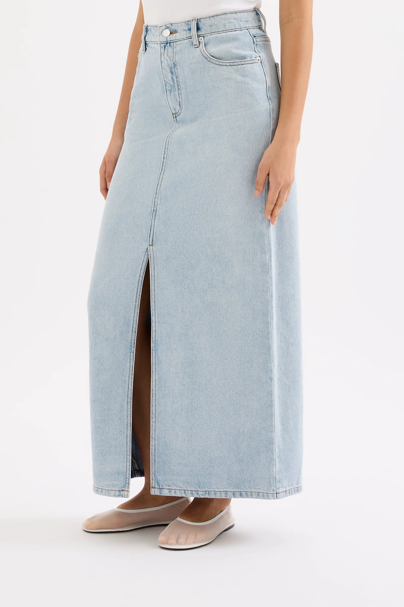 SIA DENIM MAXI SKIRT sold by Nude Lucy product image thumbnail 3