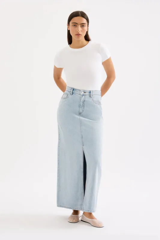 SIA DENIM MAXI SKIRT sold by Nude Lucy