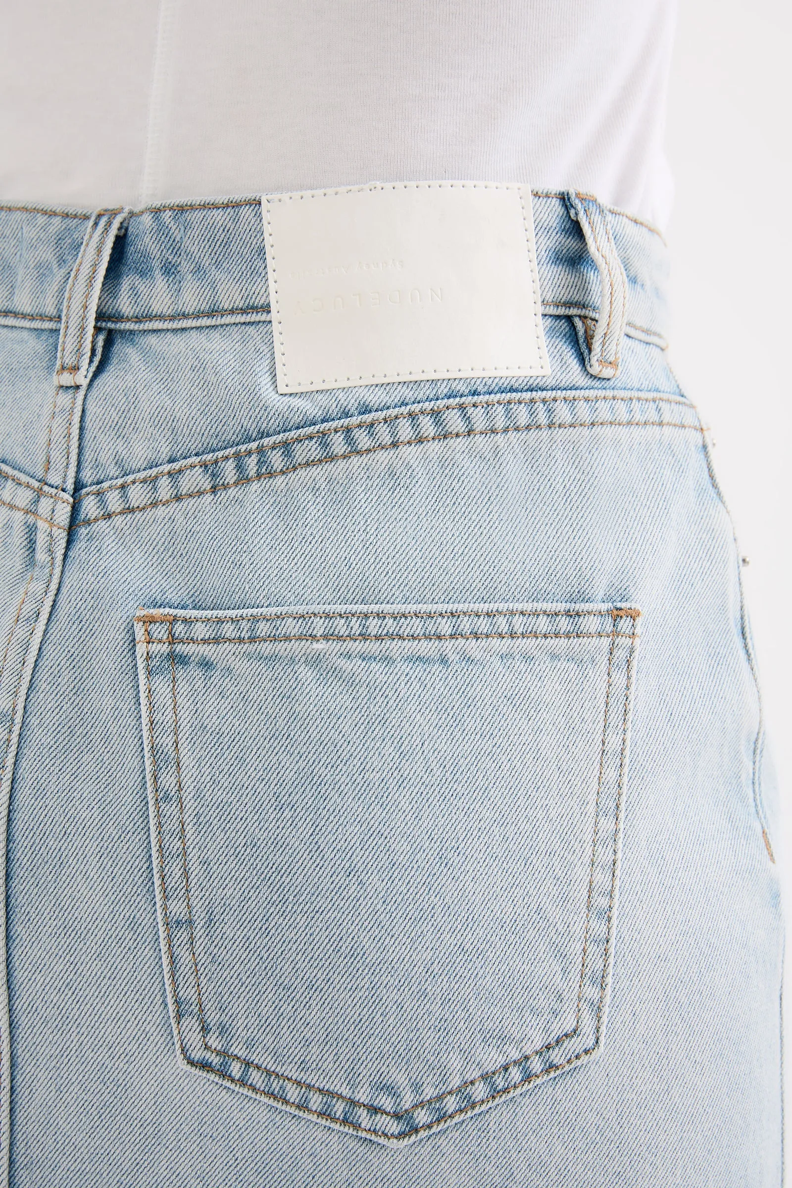 SIA DENIM MAXI SKIRT sold by Nude Lucy product image thumbnail 5