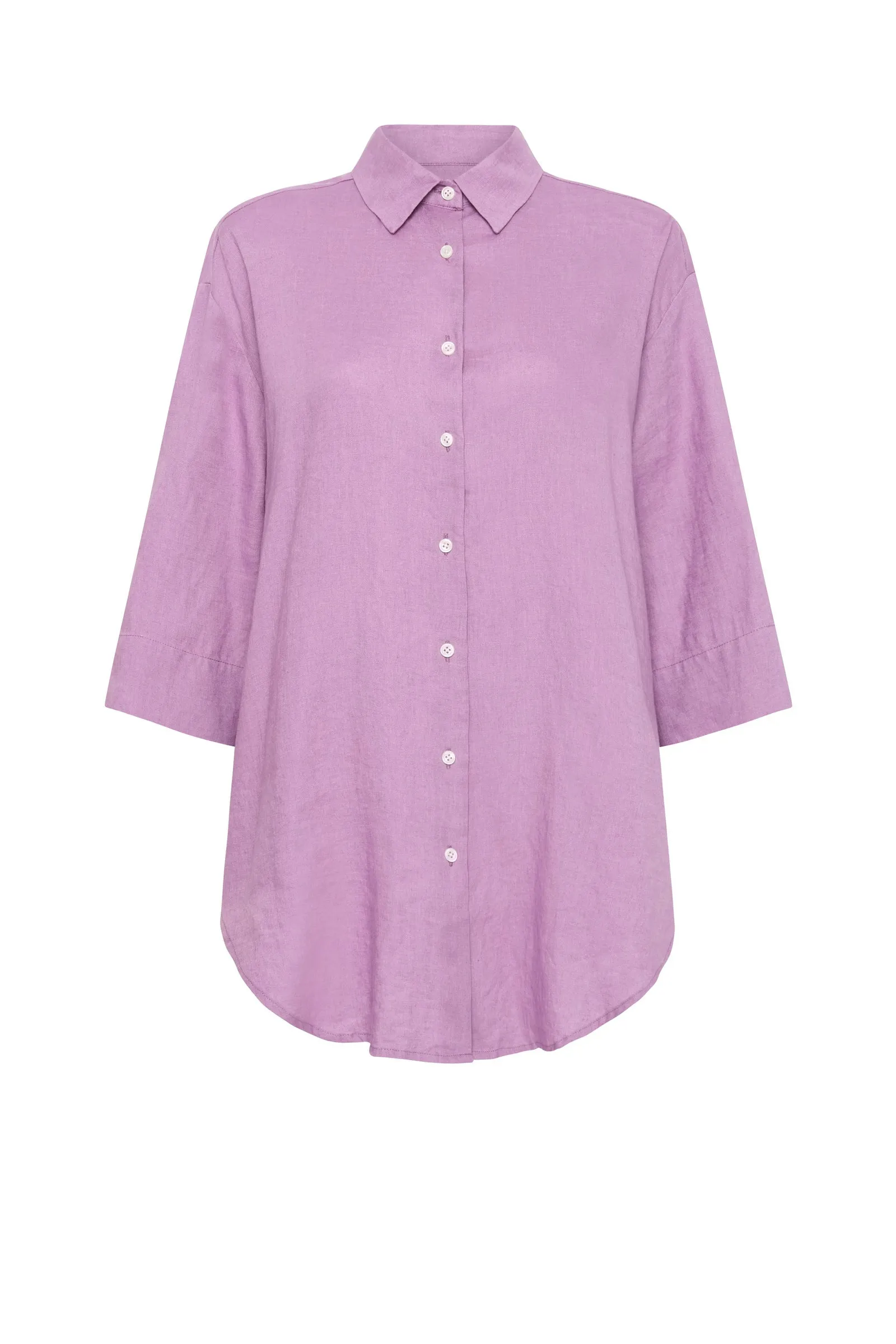 LOUNGE LINEN LONGLINE SHIRT sold by Nude Lucy product image thumbnail 4