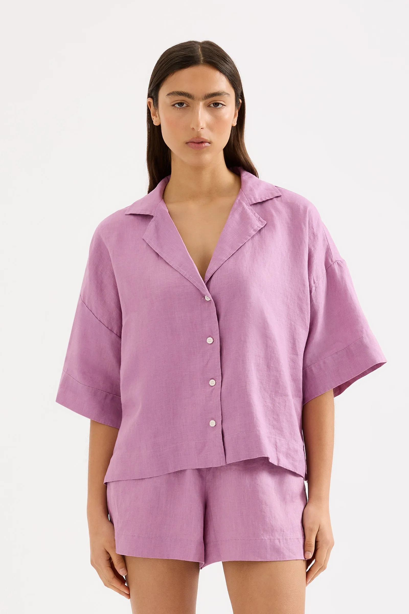 LOUNGE LINEN SHIRT sold by Nude Lucy
