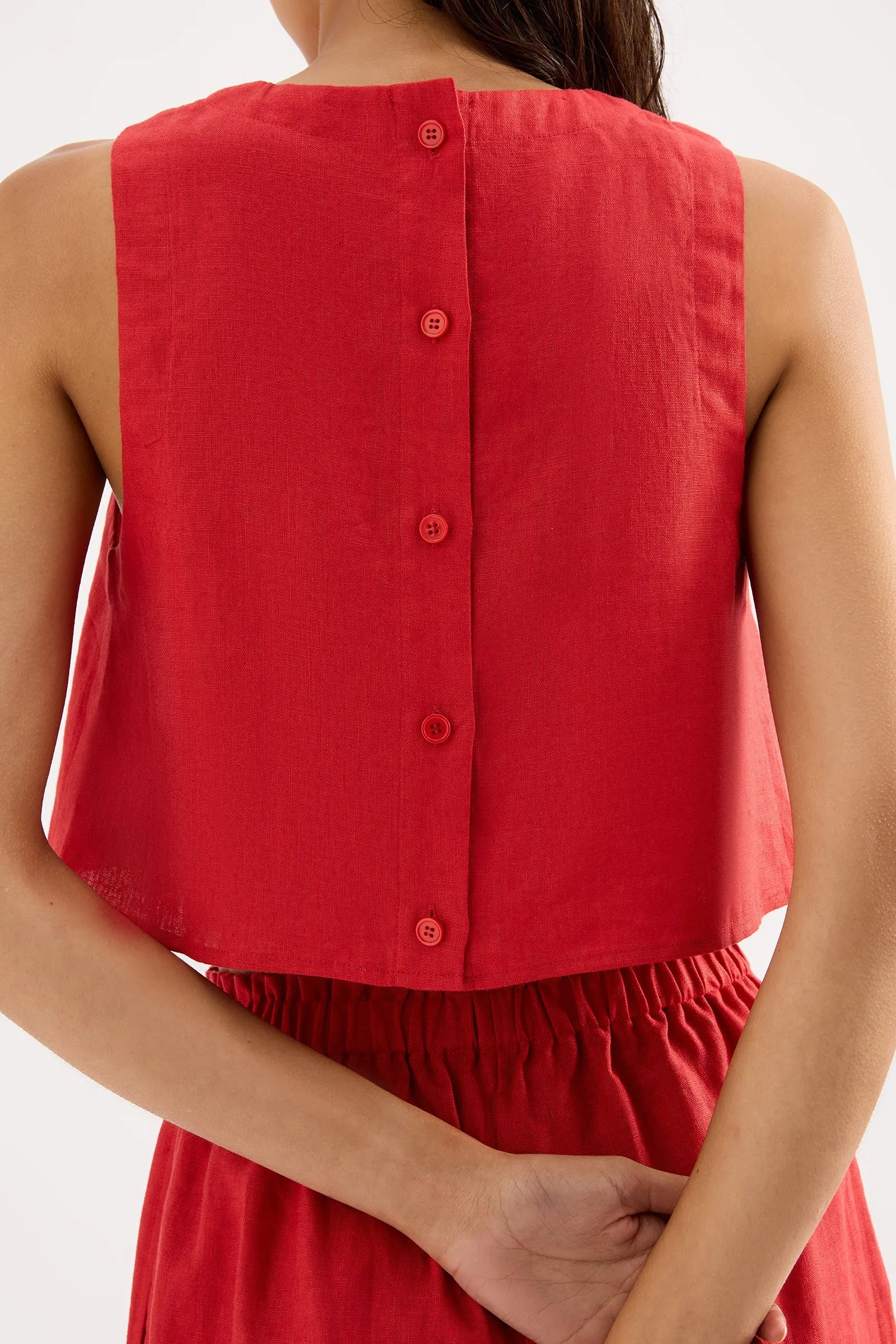 INGRID LINEN TOP sold by Nude Lucy product image thumbnail 5