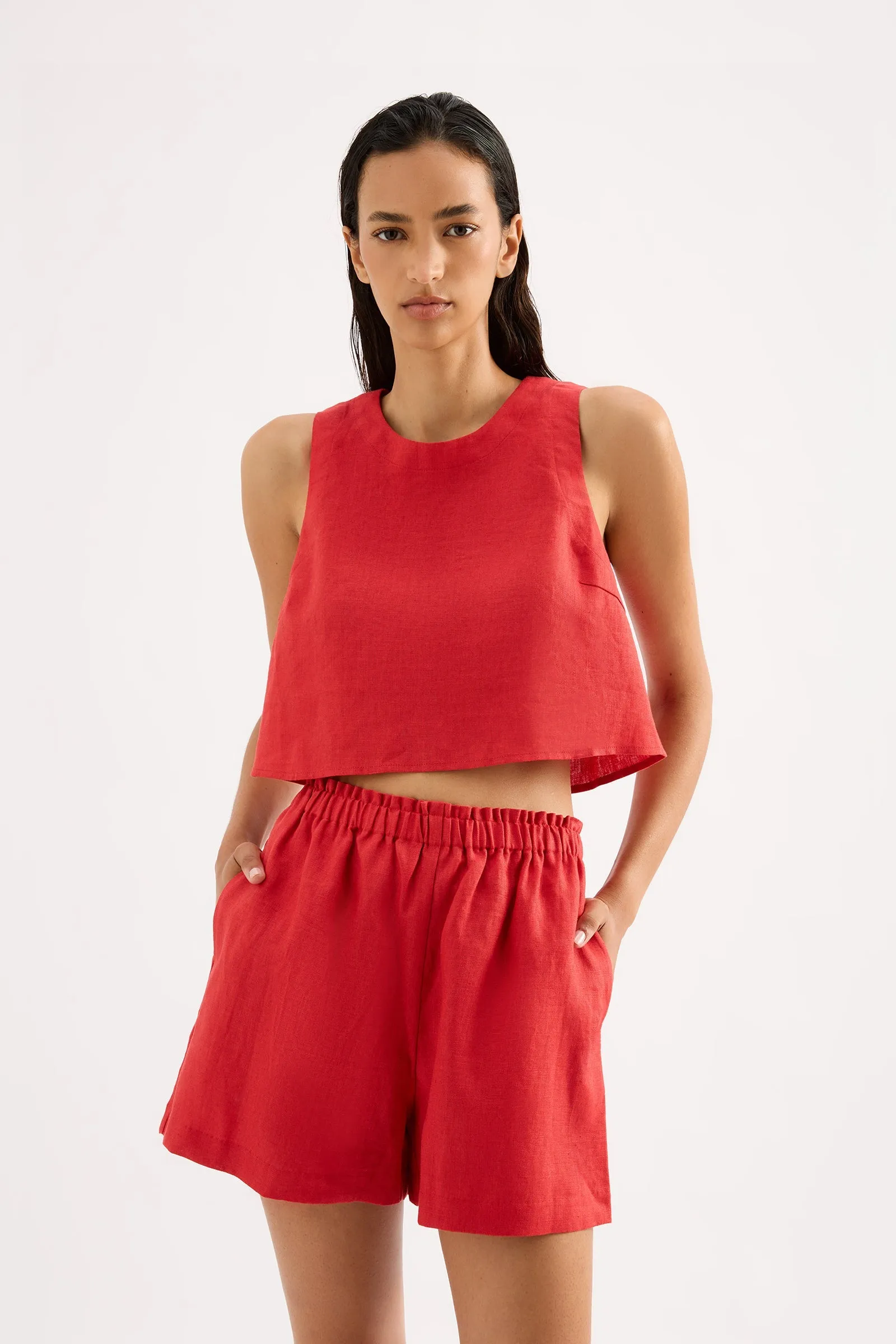 INGRID LINEN TOP sold by Nude Lucy