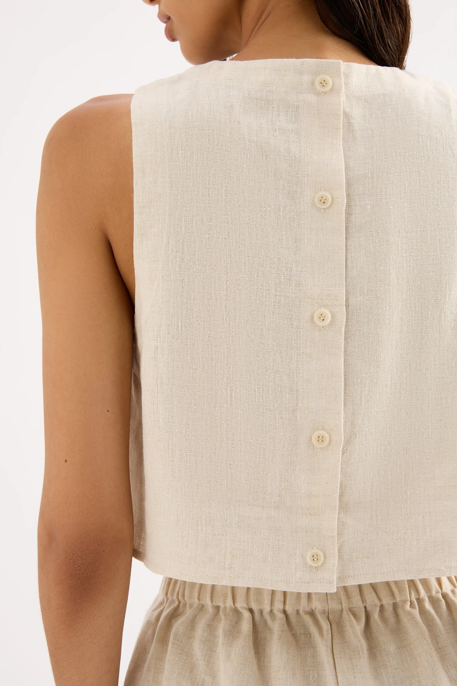INGRID LINEN TOP sold by Nude Lucy product image thumbnail 5