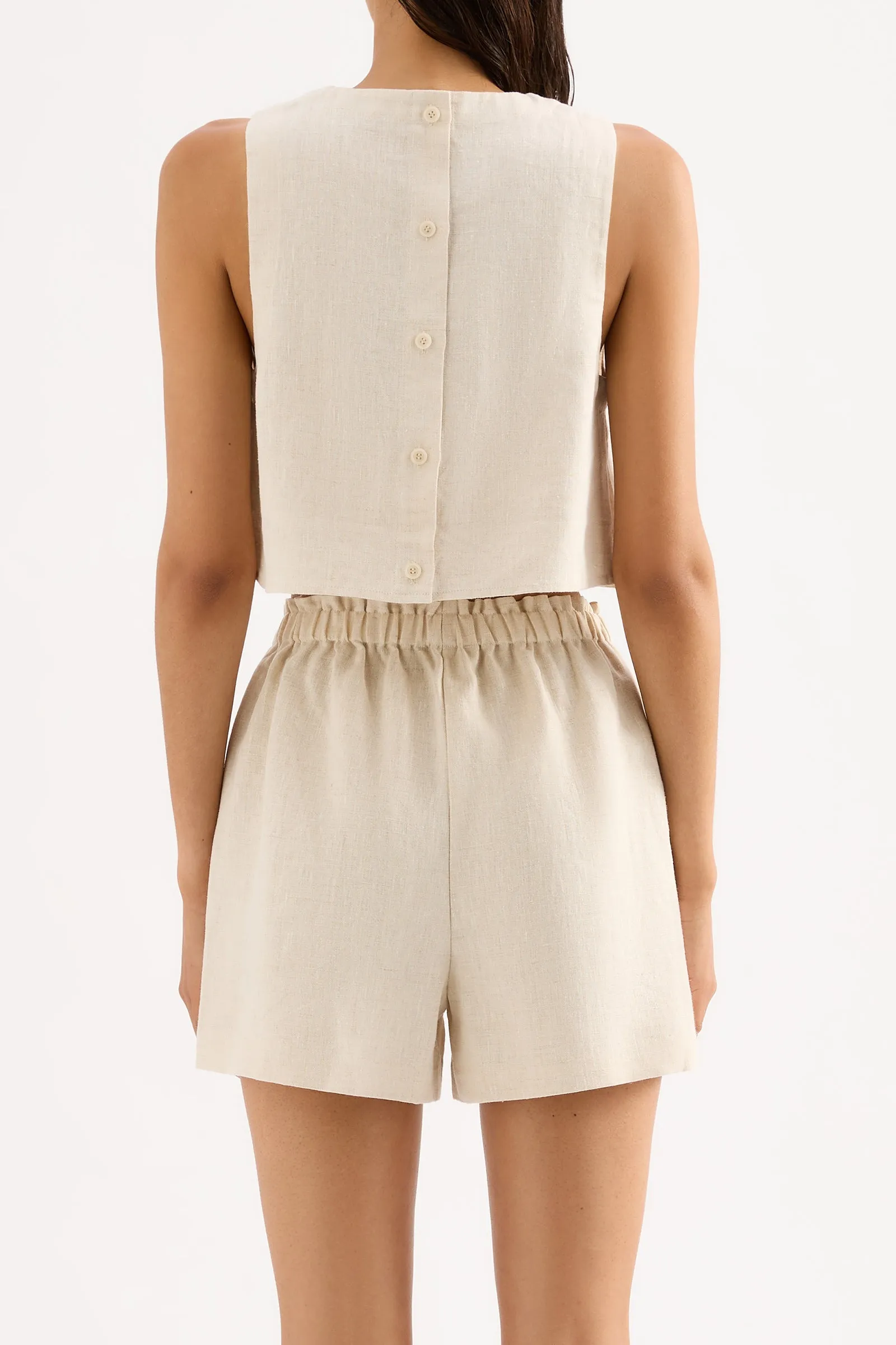 INGRID LINEN TOP sold by Nude Lucy product image thumbnail 4