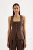 CLIO LINEN VEST sold by Nude Lucy