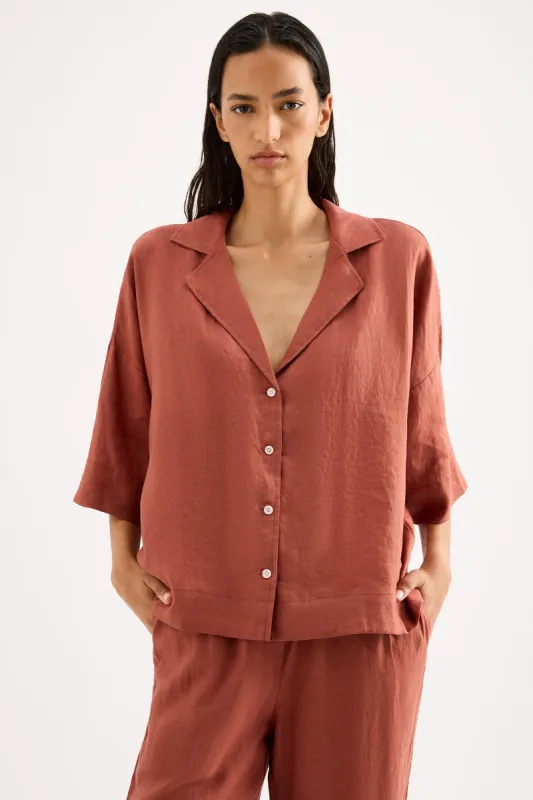 LOUNGE LINEN SHIRT sold by Nude Lucy