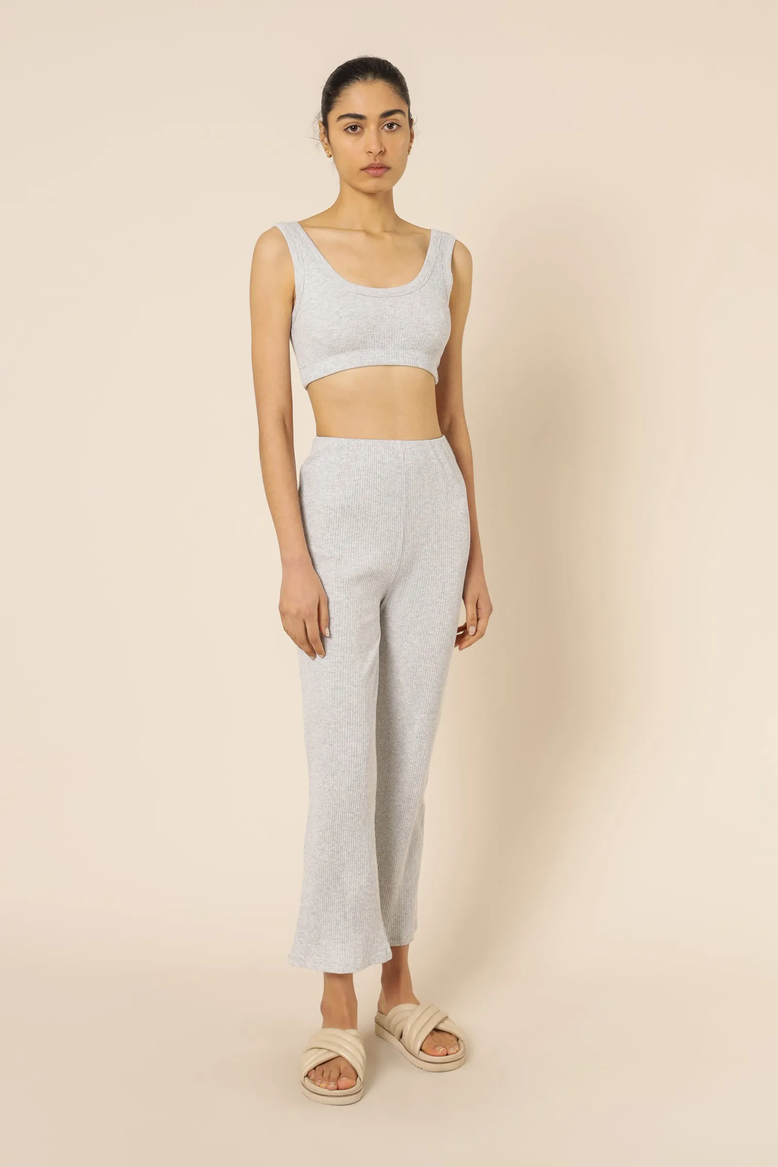 NUDE RIBBED LOUNGE CROP TOP sold by Nude Lucy
