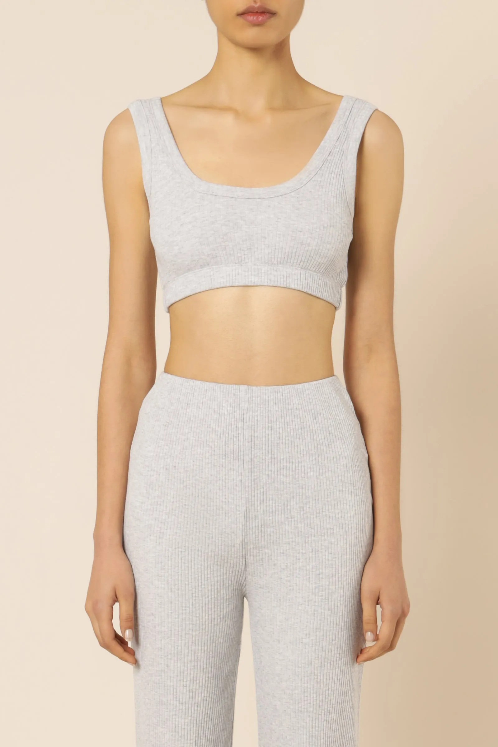NUDE RIBBED LOUNGE CROP TOP sold by Nude Lucy product image thumbnail 2