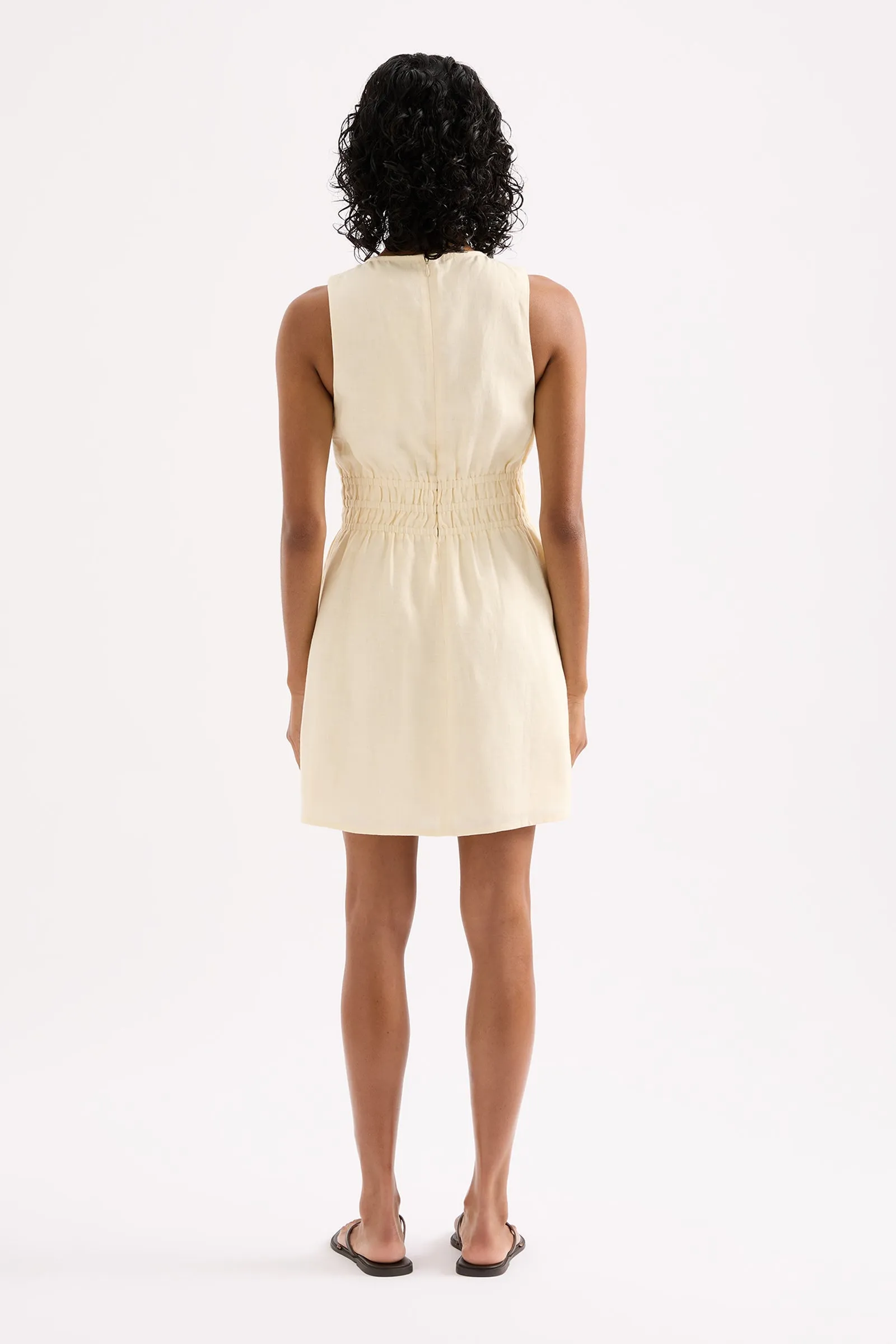 JAXSON LINEN MINI DRESS sold by Nude Lucy product image thumbnail 3