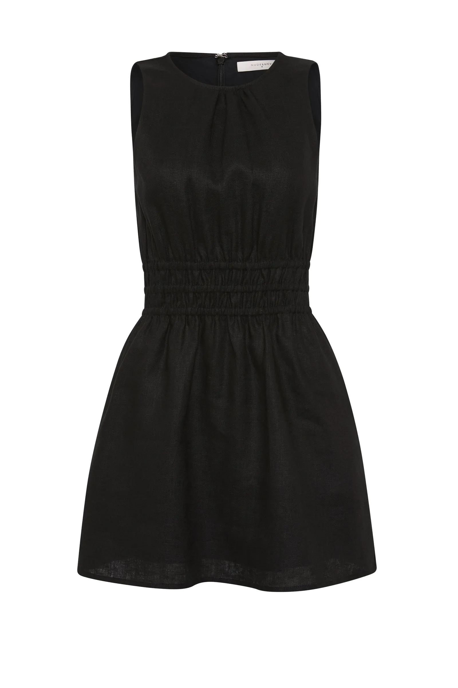 JAXSON LINEN MINI DRESS sold by Nude Lucy product image thumbnail 4