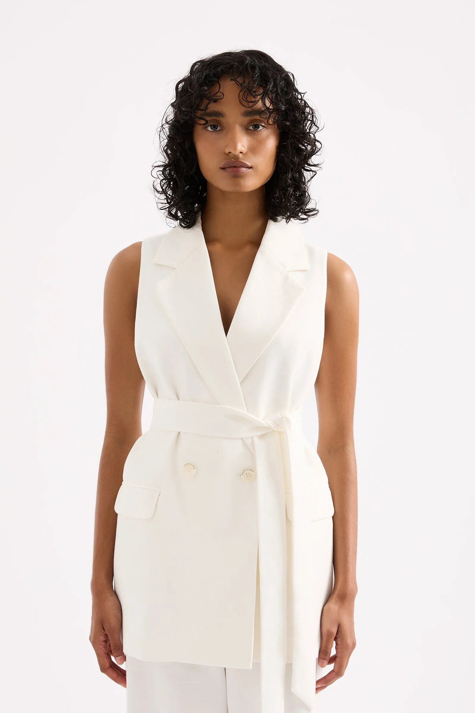 RIPLEY TAILORED VEST sold by Nude Lucy