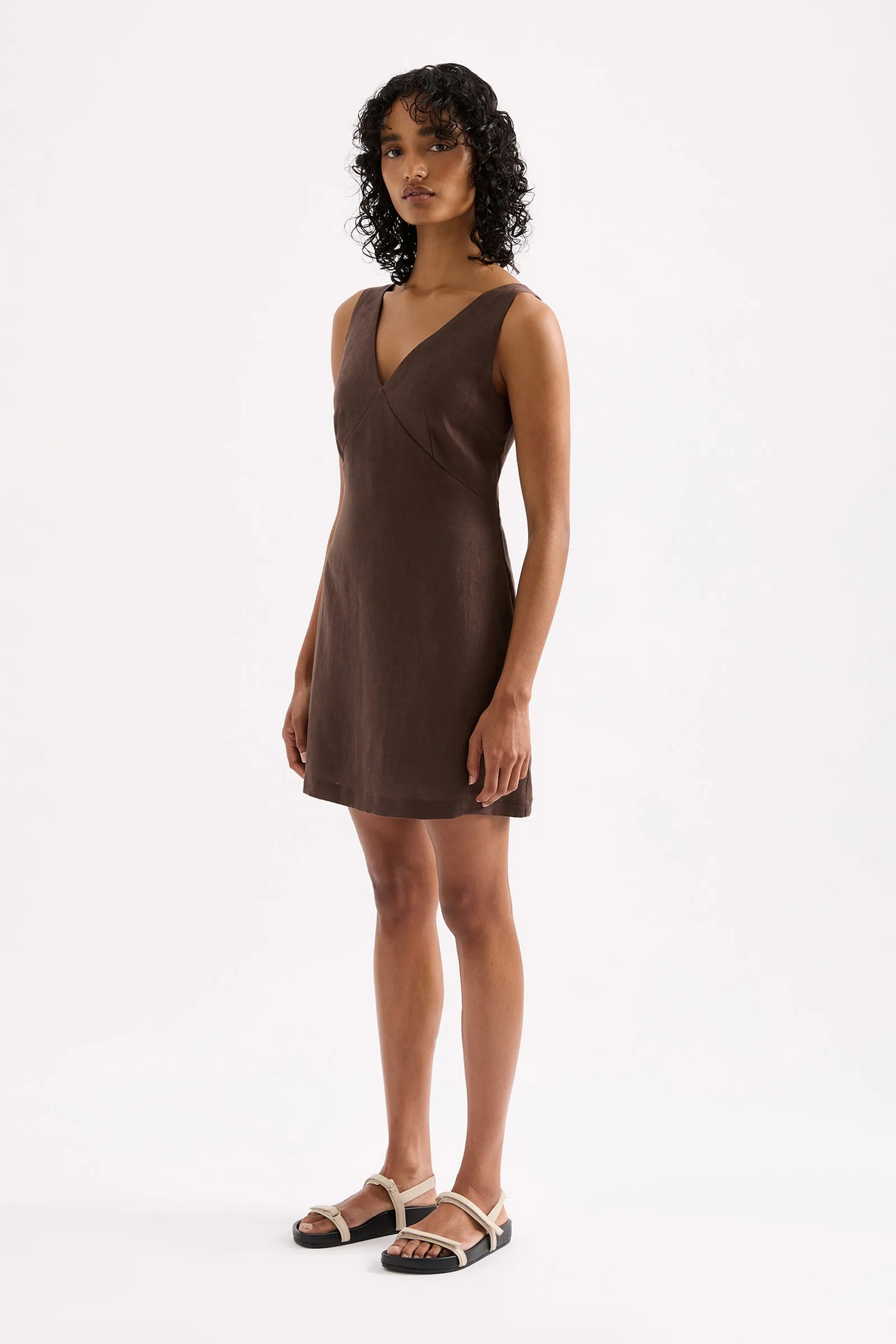BLAIR LINEN MINI DRESS sold by Nude Lucy product image thumbnail 2